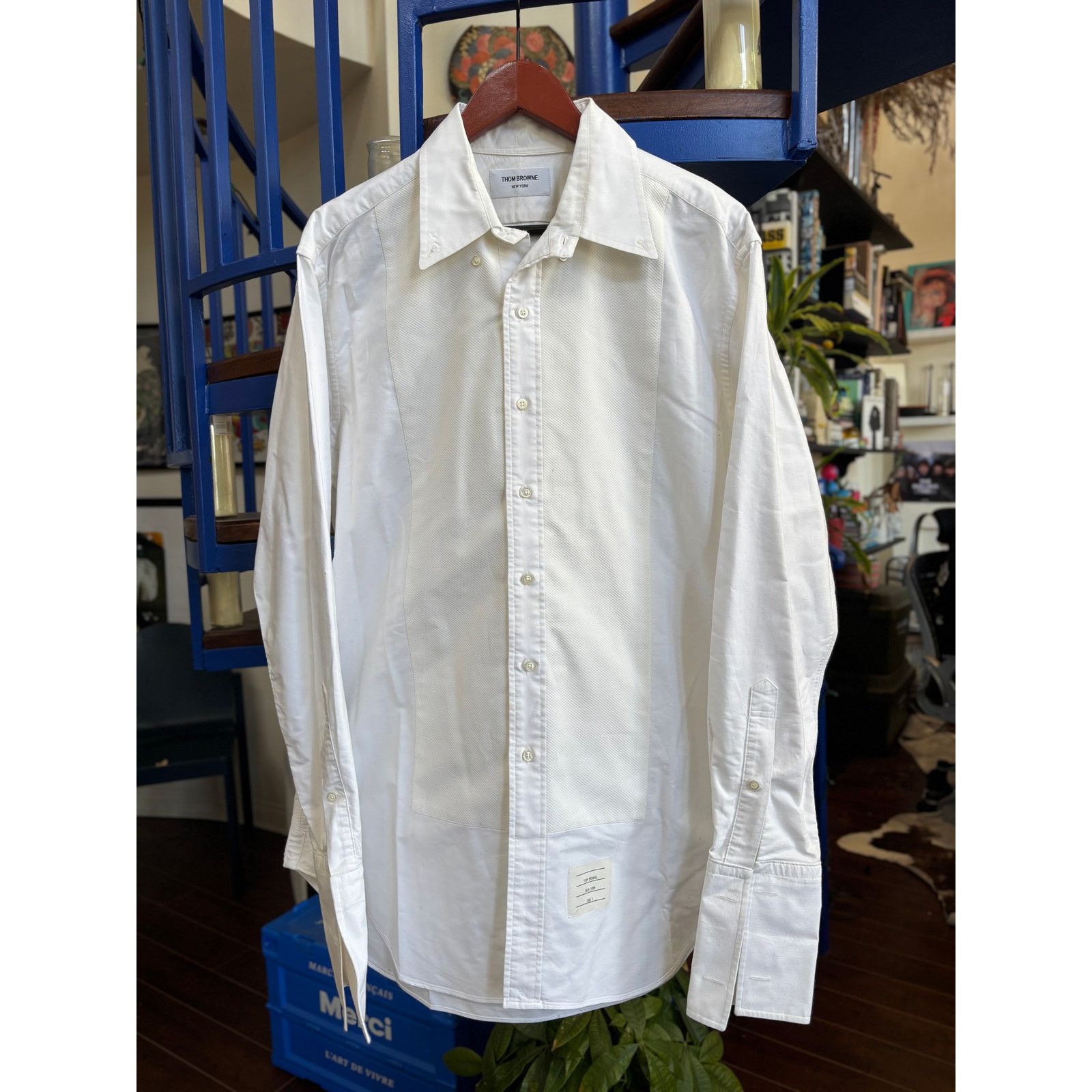 Thom Browne Thom Browne White Contrast Panel LS Button Down Size 5 XXL Size US XXL / EU 58 / 5 - 1 Thumbnail