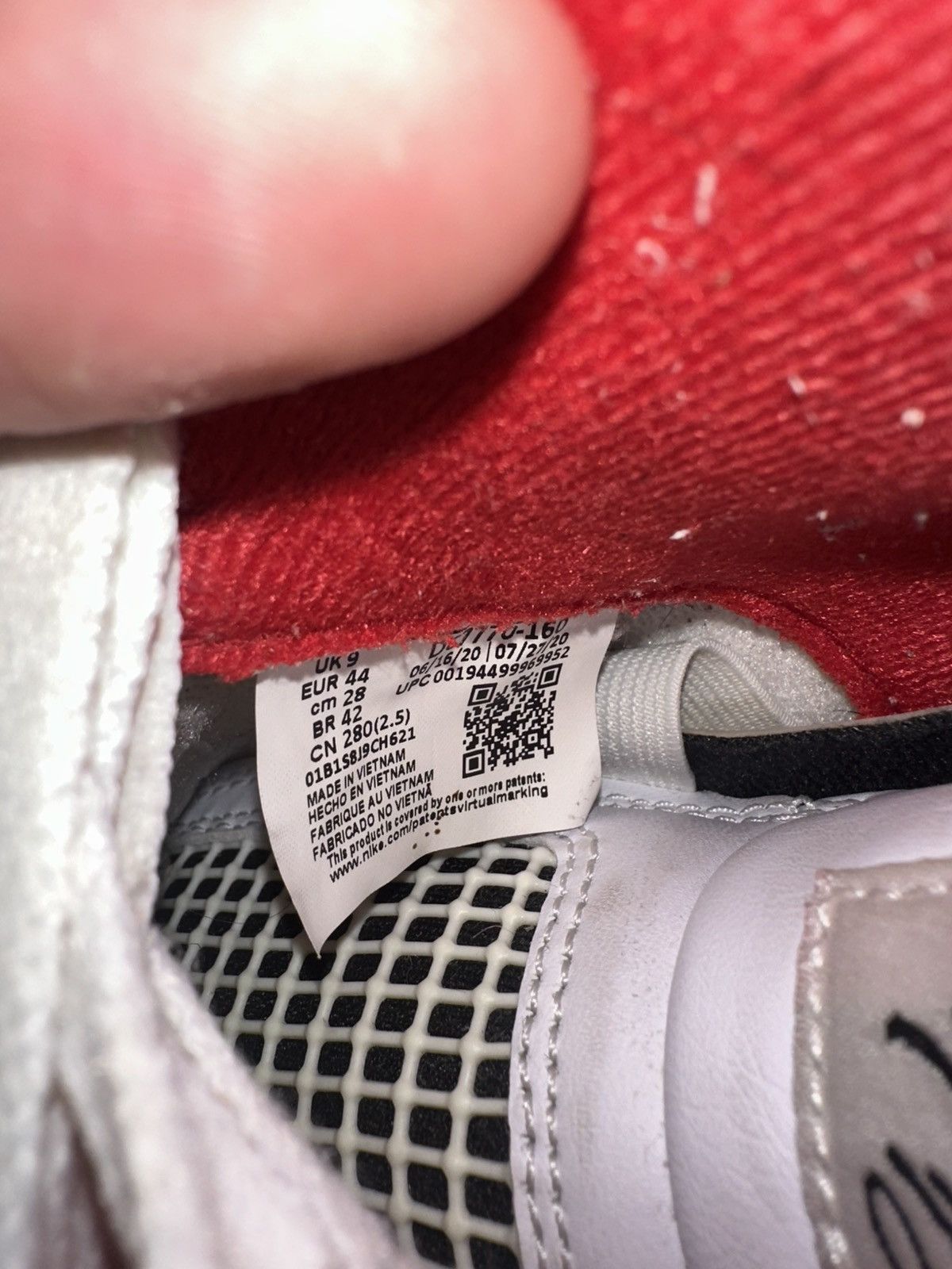 Jordan Brand Air Jordan 4 Retro Fire Red (2020) Size US 10 / EU 43 - 9 Thumbnail