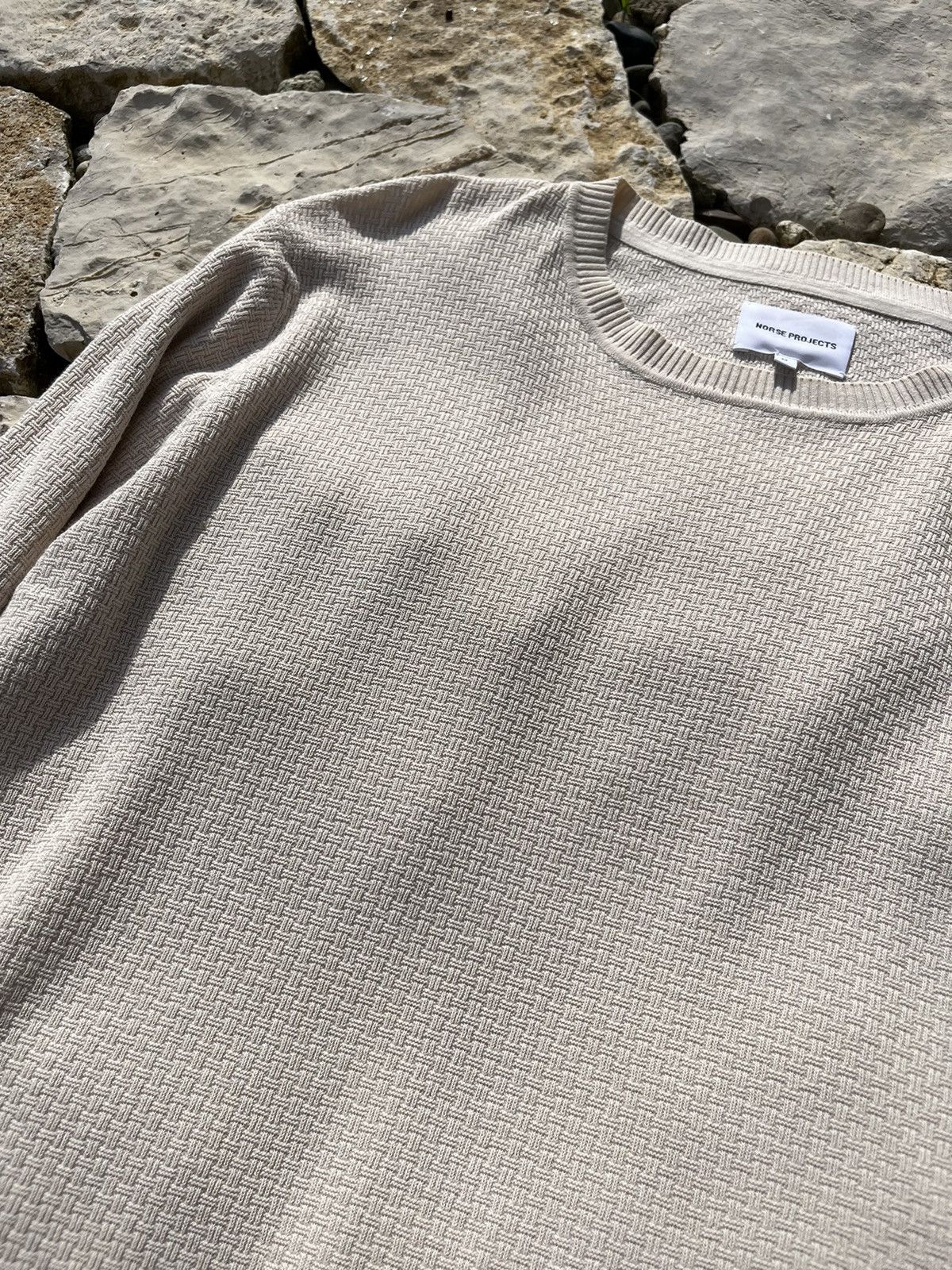 Acne Studios × Norse Projects × Our Legacy Norse Projects sigfred cotton texture knitted sweater jumper Size US M / EU 48-50 / 2 - 5 Thumbnail