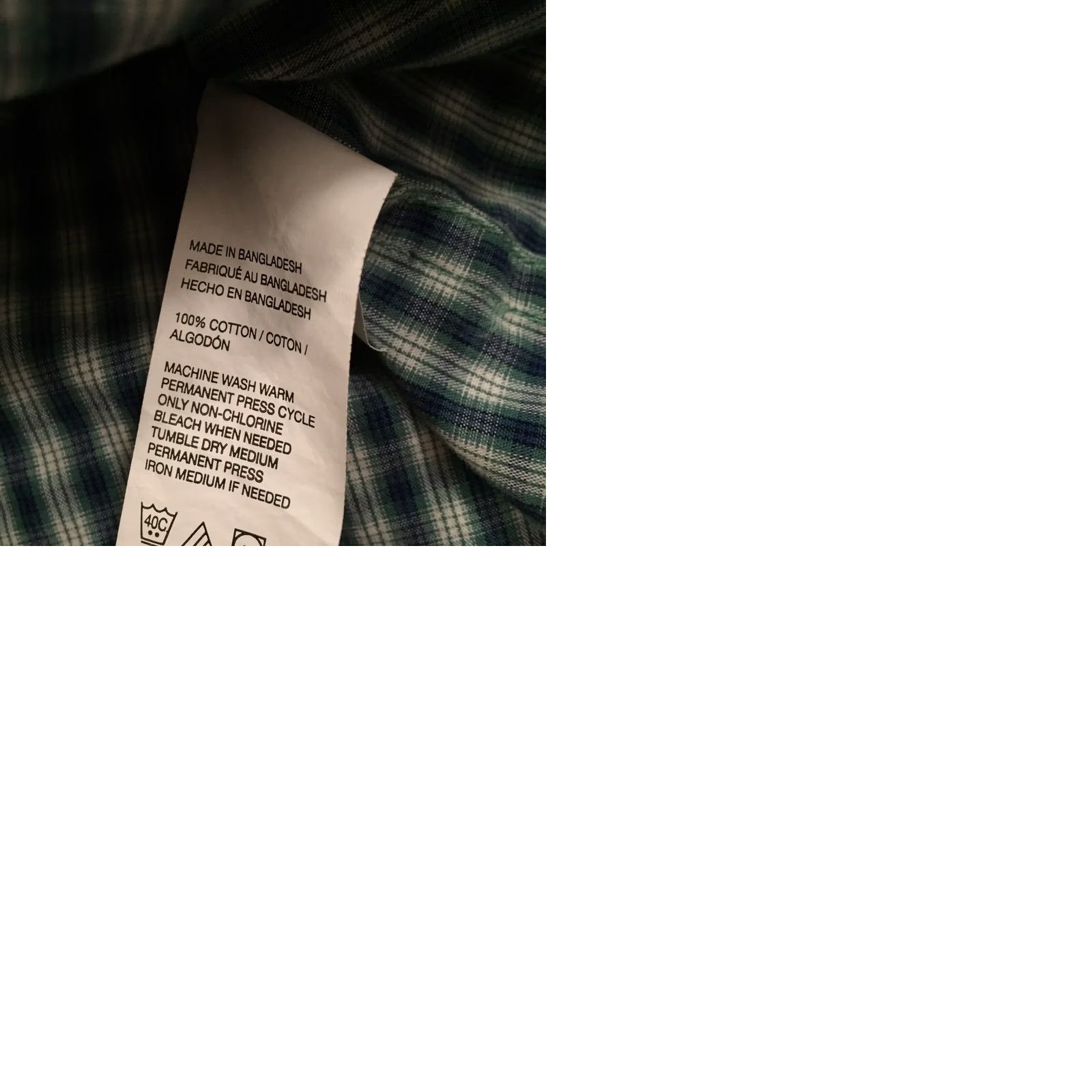Izod Izod Shirt Mens Large Blue Plaid Long Sleeve Button Up Size US L / EU 52-54 / 3 - 9 Thumbnail
