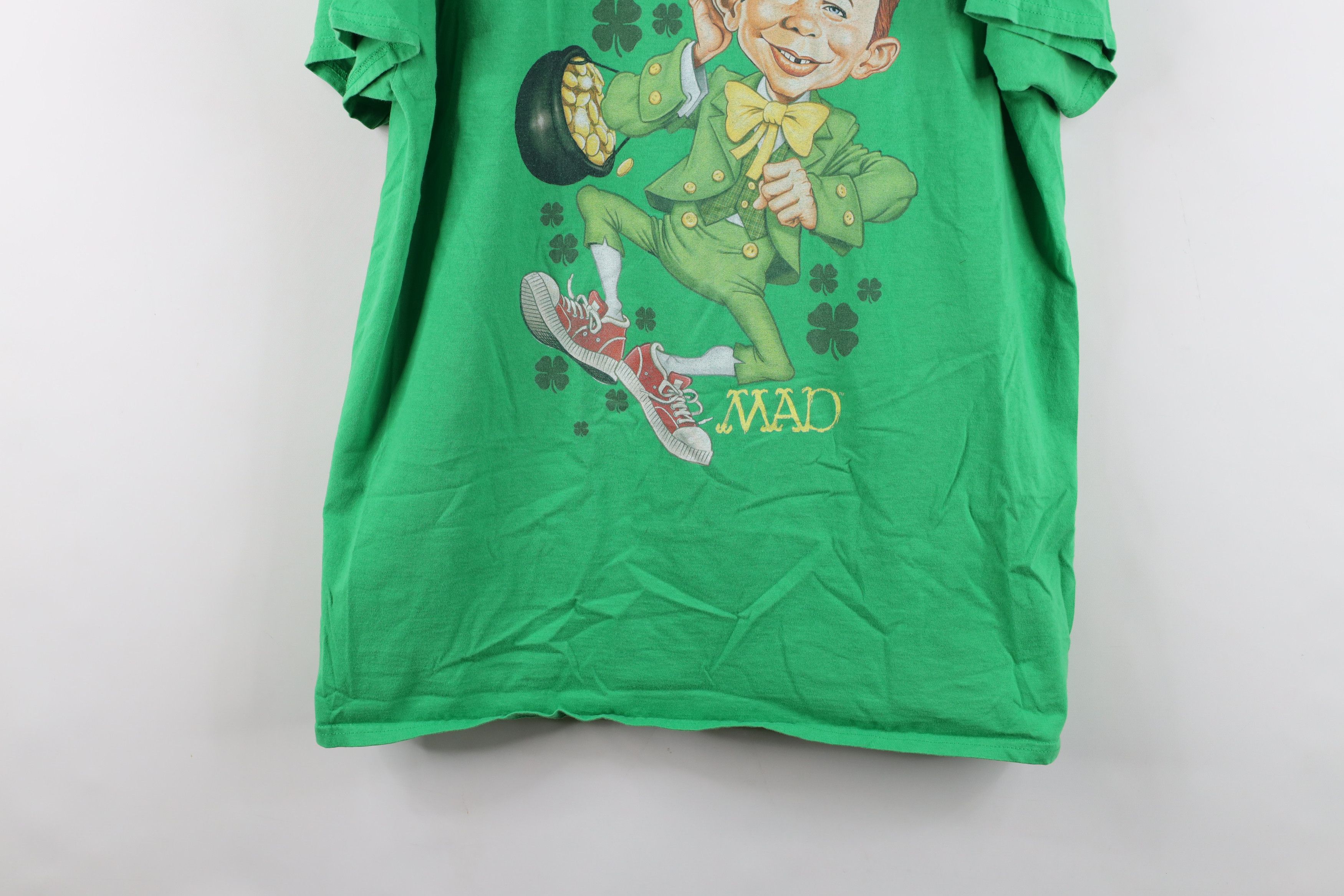 Vintage Vintage Alfred E Neuman Leprechaun St Patricks Day T-Shirt Size US XL / EU 56 / 4 - 3 Thumbnail