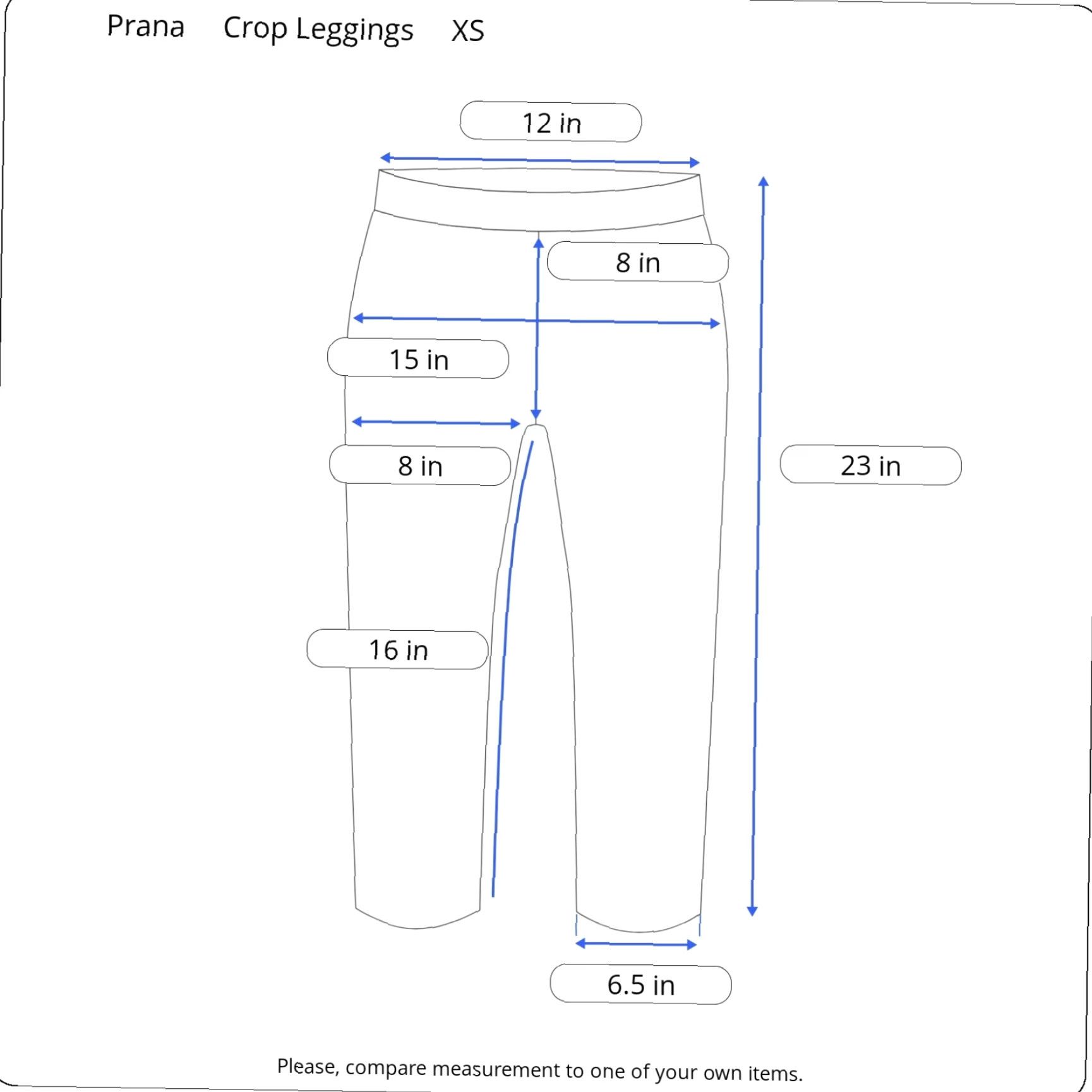 Prana prAna Leggings Crop Womens XS Gray Athleisure Gym Yoga Running & Training Women XS Crop Narrow Leggings Gray Size 26" / US 2 / IT 38 - 6 Thumbnail