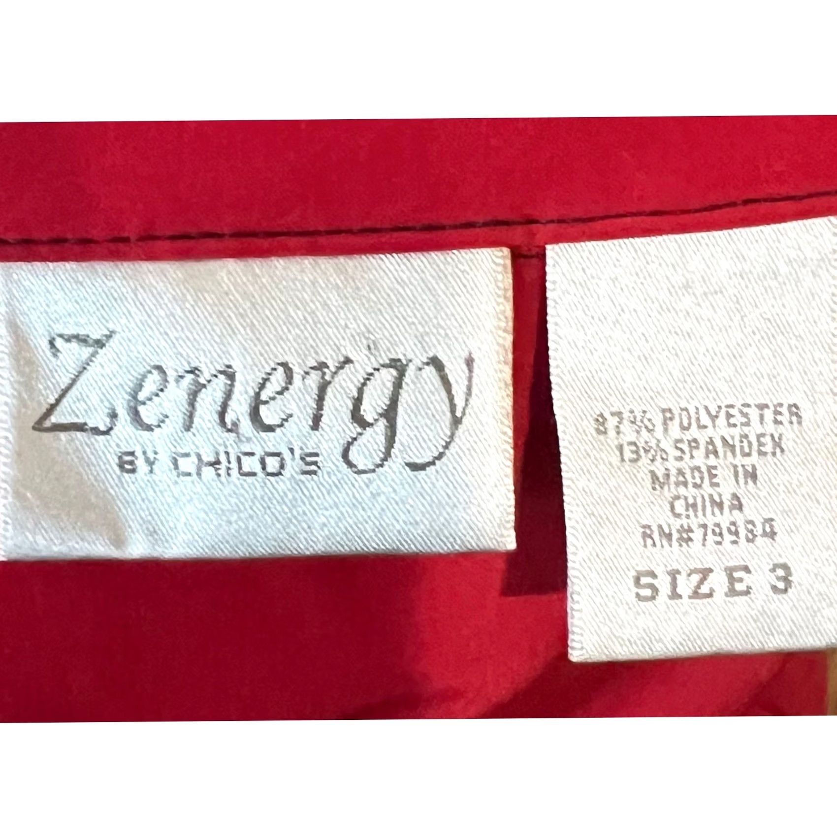 Vintage Zenergy by Chico's Jacket Red 3/4 Sleeve Windbreaker Zip XL Womens Pant? Size XL / US 12-14 / IT 48-50 - 6 Thumbnail