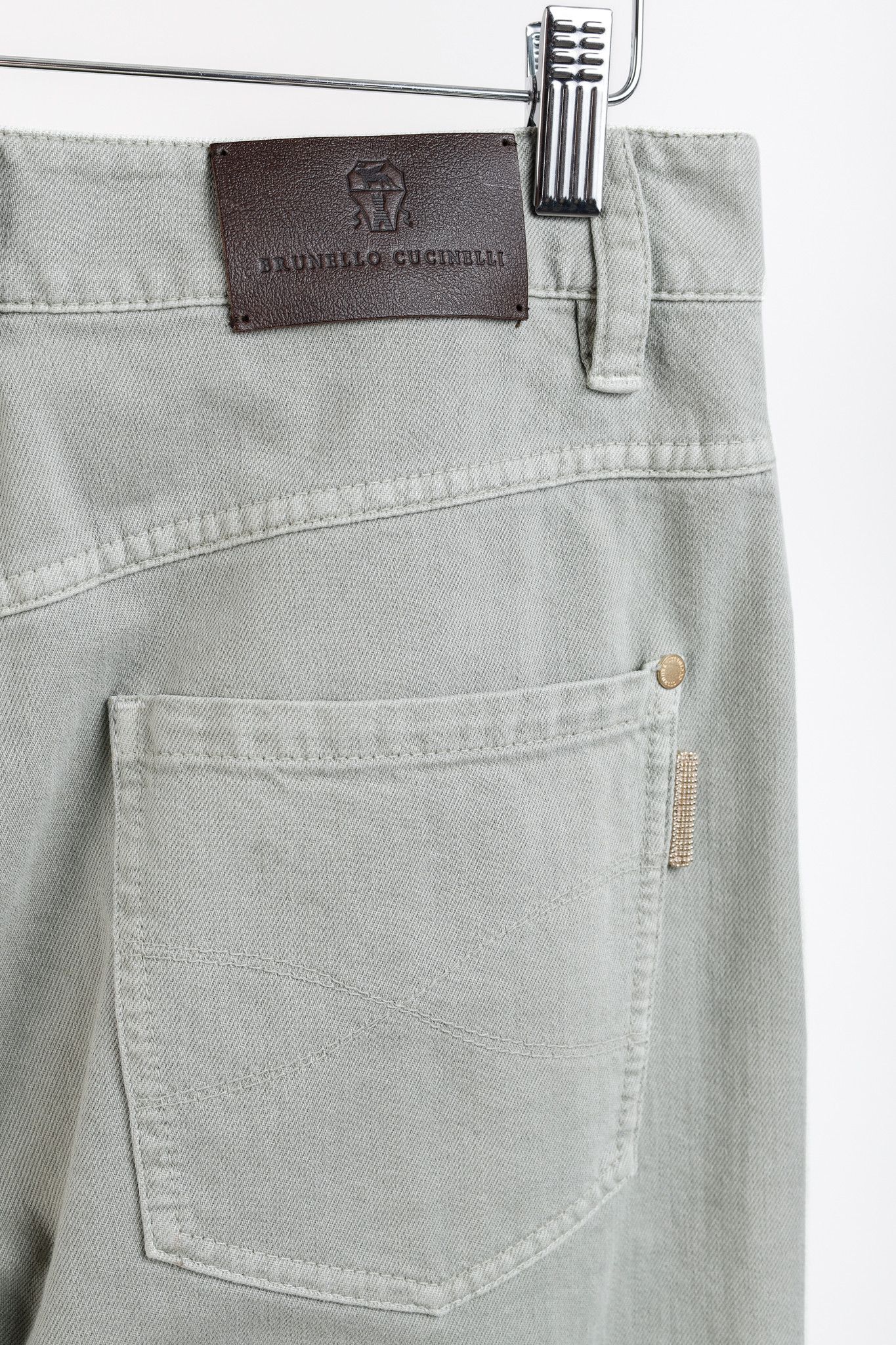 Brunello Cucinelli Brunello Cucinelli SS23 Monili-Bead Straight Leg Jeans Size 28" / US 6 / IT 42 - 9 Thumbnail