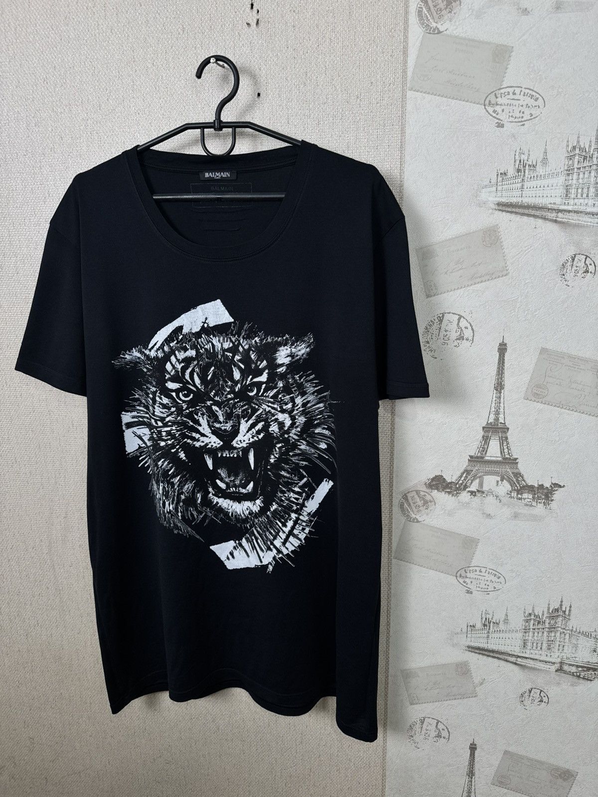 Balmain Balmain T shirt Tiger Print Luxury Black XL Size US XL / EU 56 / 4 - 6 Thumbnail