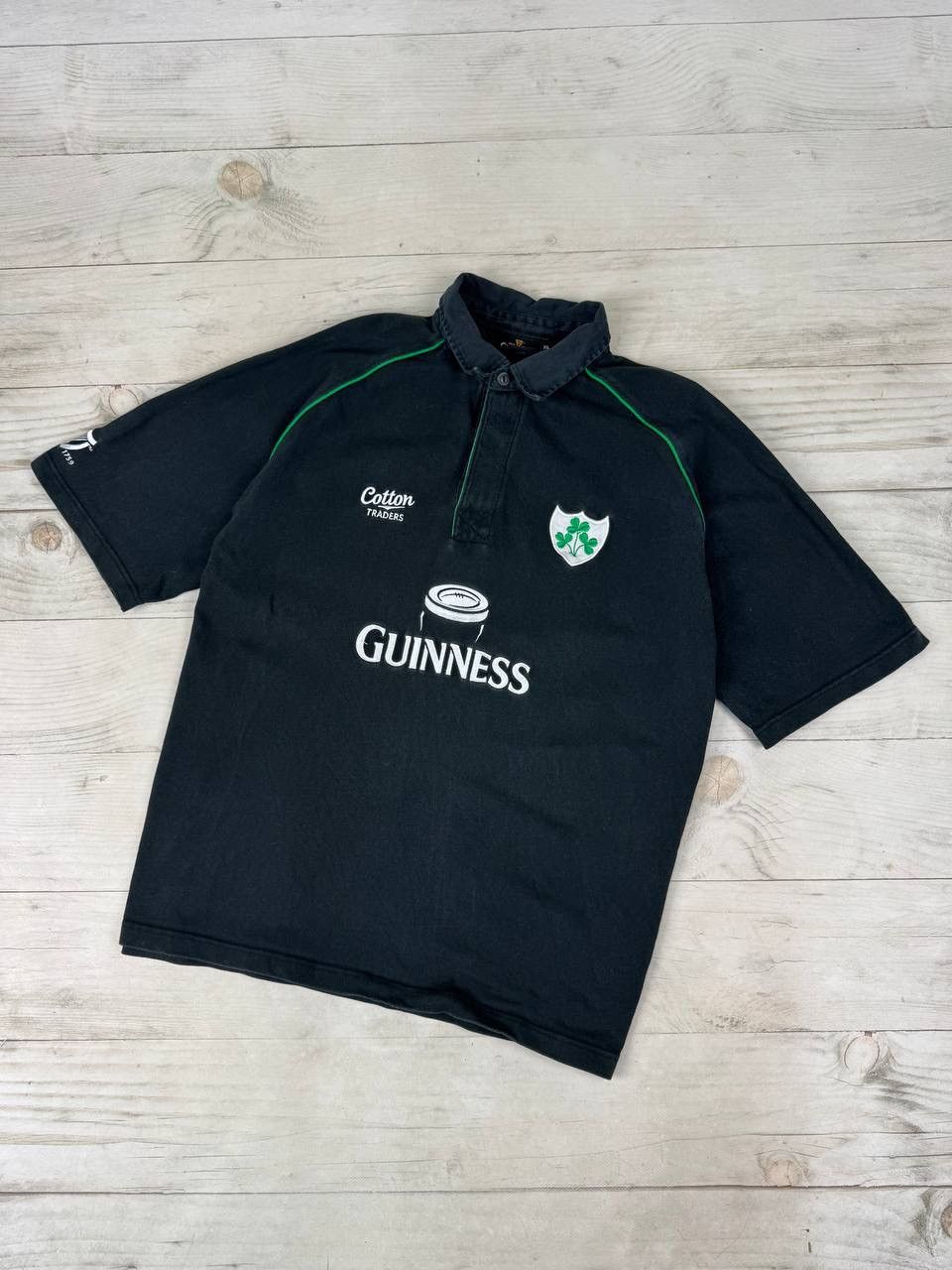 Vintage Cotton Traders Guinness Ireland Rugby Polo Shirt