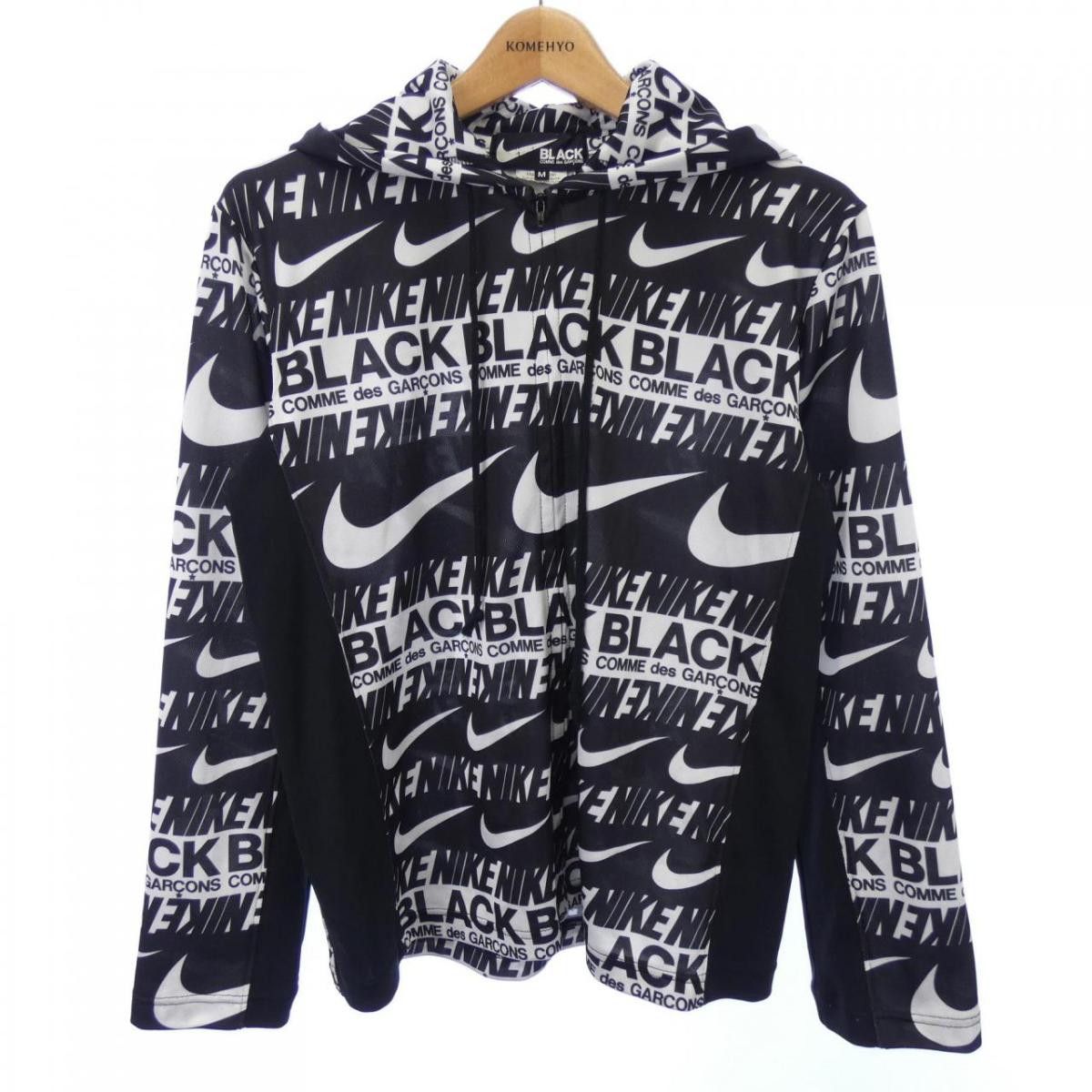 Hoodie Logo Total Pattern Zip Parka Black - Main Image