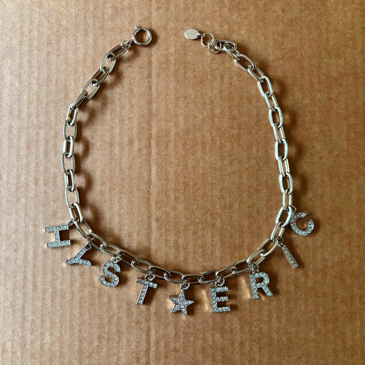 Hysteric Glamour Hysteric Glamour Embellished Logo Charm Silver Necklace 20” Size ONE SIZE - 1 Thumbnail