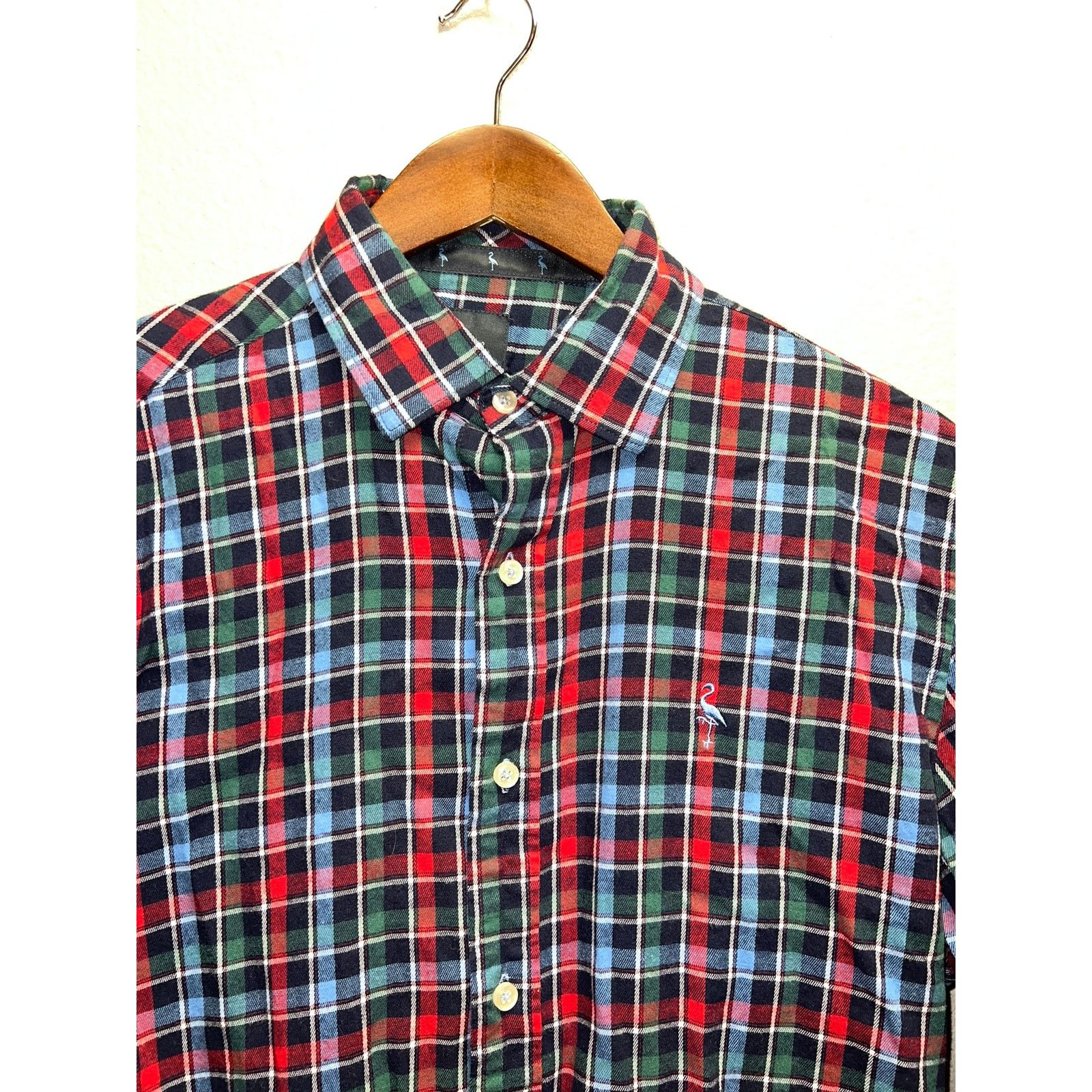 Tailorbyrd Tailorbyrd Button Up Shirt Red Blue Flannel 1930 Collection Size US M / EU 48-50 / 2 - 2 Thumbnail
