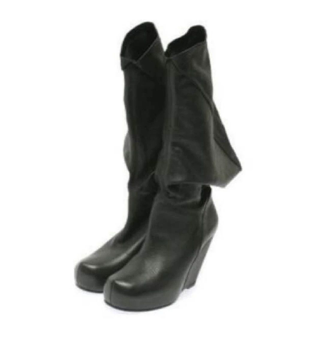 Rick Owens Rick Owens Black Leather boots 37 Size US 6.5 / IT 36.5 - 1 Thumbnail