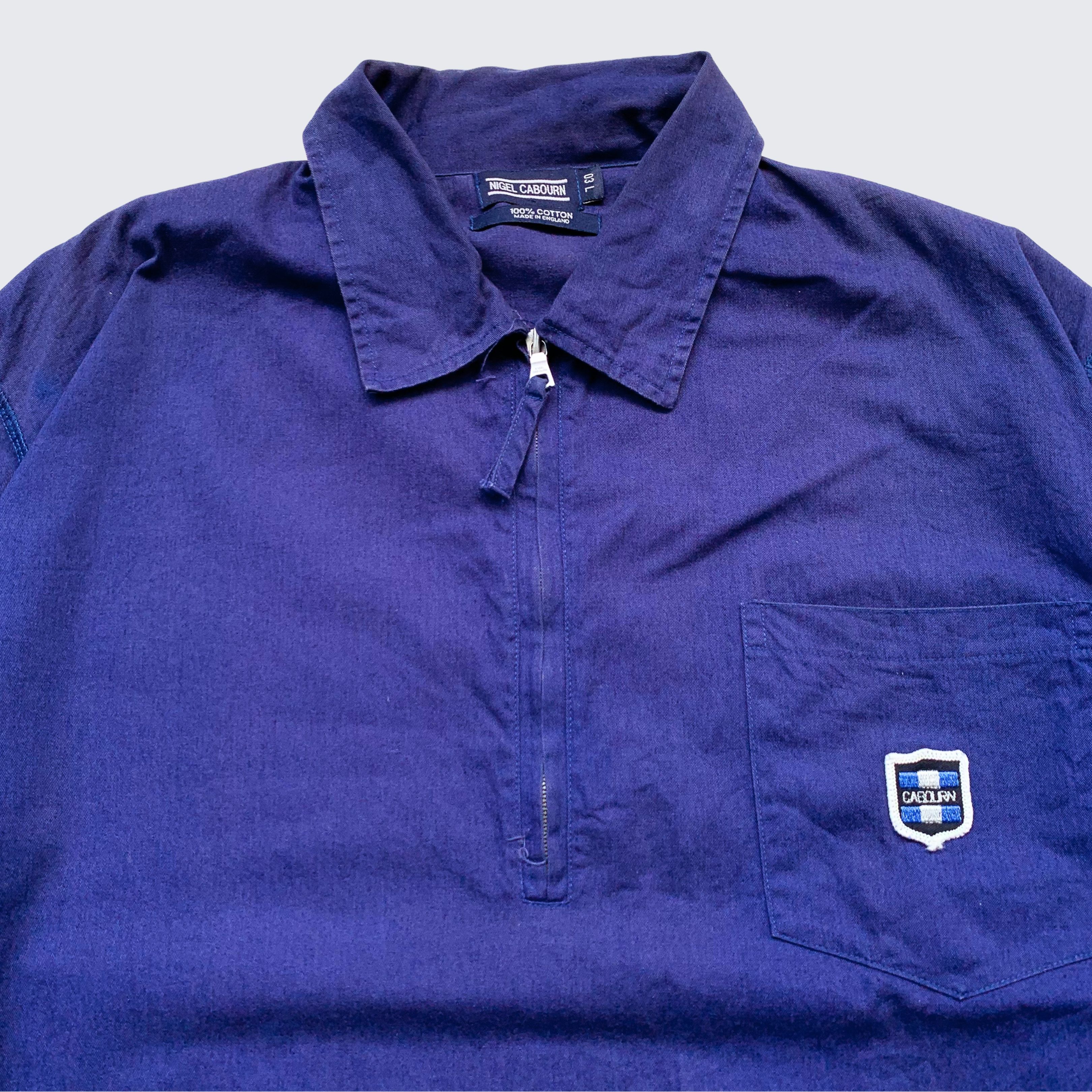 Nigel Cabourn 1980s Nigel Cabourn England Half Zip Canvas Jacket Size US L / EU 52-54 / 3 - 2 Thumbnail