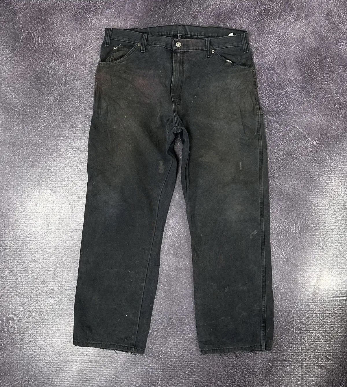 Dickies × Vintage Vintage Dickies Y2K Black Denim Work Hype Baggy Pants Jeans Size US 38 / EU 54 - 2 Thumbnail