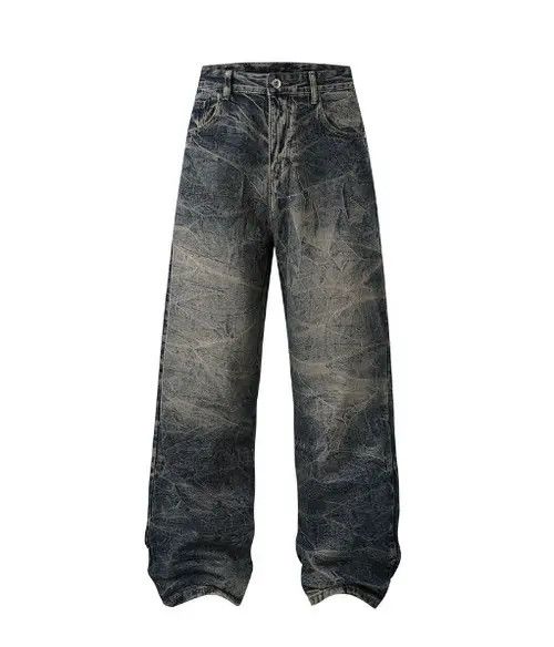 Japanese Brand American street retro wide-leg loose straight baggy jeans Size US 34 / EU 50 - 1 Thumbnail