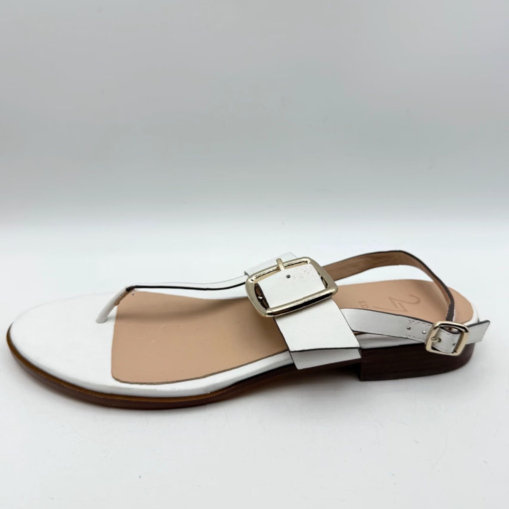 Vintage 27 Edit Womens Erika Slingback Sandals Size 9 White Leather Sandal Slip-On Slingback Womens Shoes US9 Size US 9 / IT 39 - 7 Thumbnail