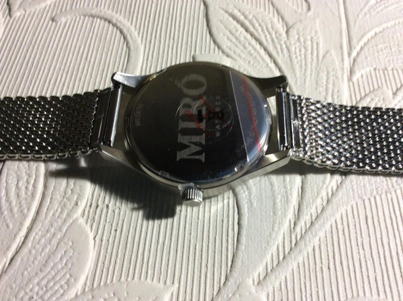Designer Miro men's black dail mesh strainless steel braclete watch Size ONE SIZE - 5 Thumbnail
