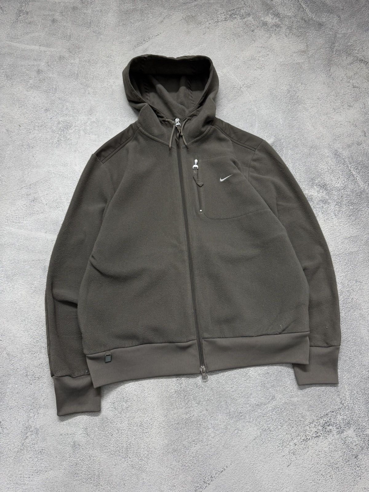 Nike Vintage Y2k Nike Fleece Swoosh Logo Zip Sweatshirt 00’s Size L / US 10 / IT 46 - 3 Thumbnail
