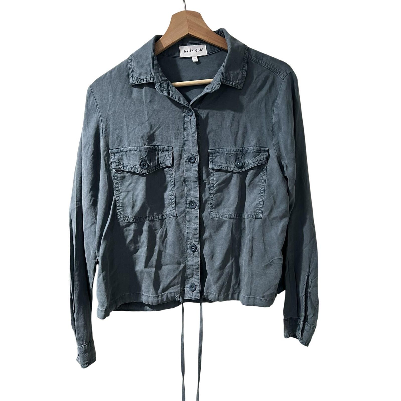 Bella Dahl Bella Dahl Utility Shirt Jacket S Green Button Front A001598 Size S / US 4 / IT 40 - 1 Thumbnail