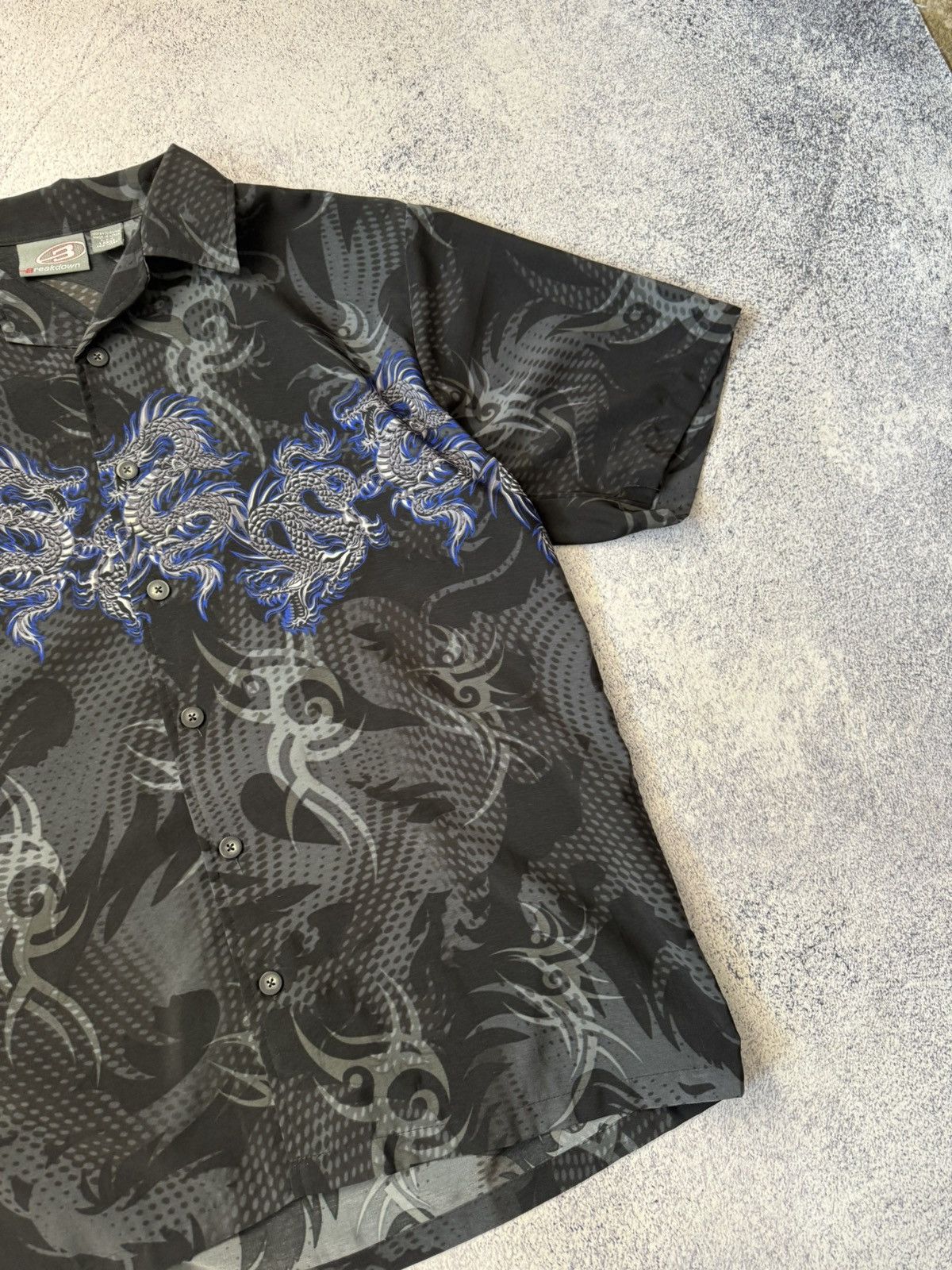 Japanese Brand Vintage Y2k Dragon Shirt Balenciaga Look Alike Size US L / EU 52-54 / 3 - 8 Thumbnail