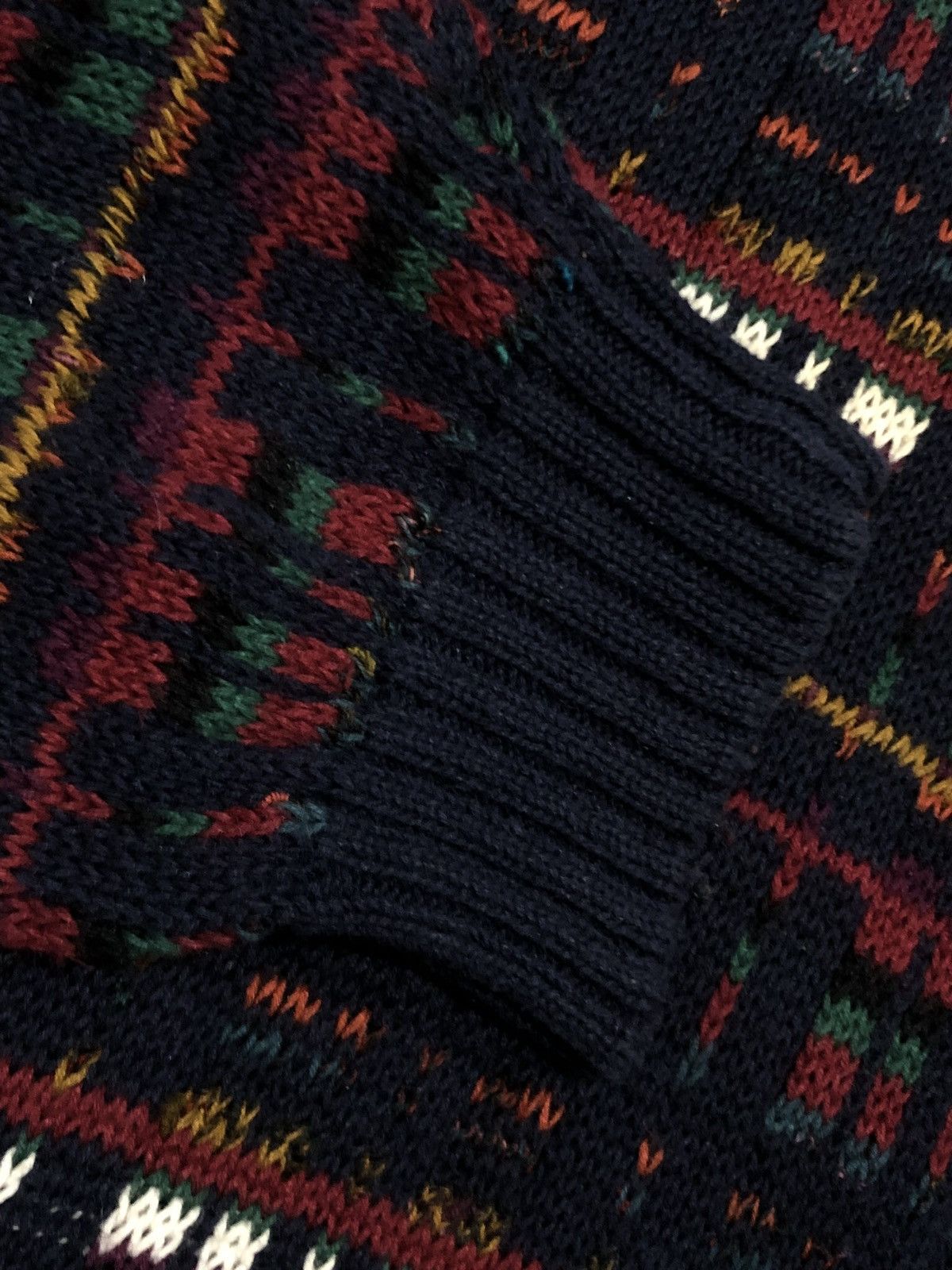 Vintage Vtg 90s Duplex Designs Patterned Coogi Style Sweater Size US XL / EU 56 / 4 - 3 Thumbnail