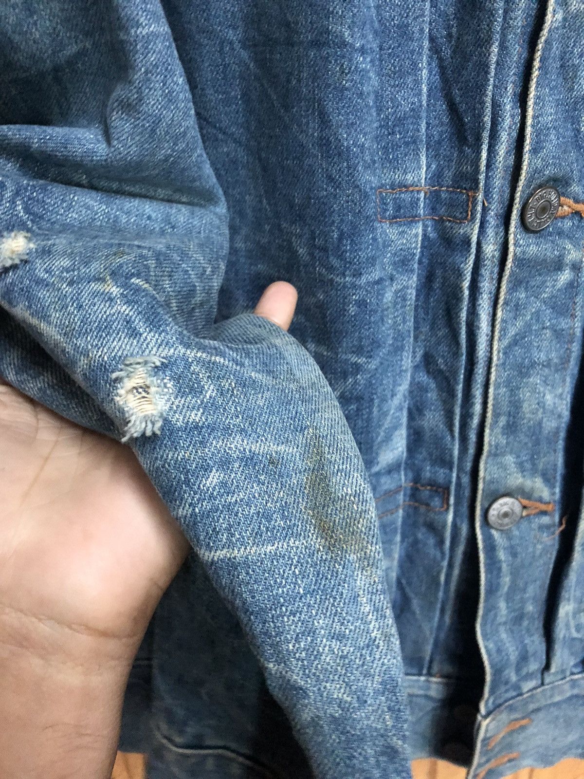 Japanese Brand Big Holiday Rusty mud max Distressed Denim Typle 1 Jacket Size US M / EU 48-50 / 2 - 6 Thumbnail