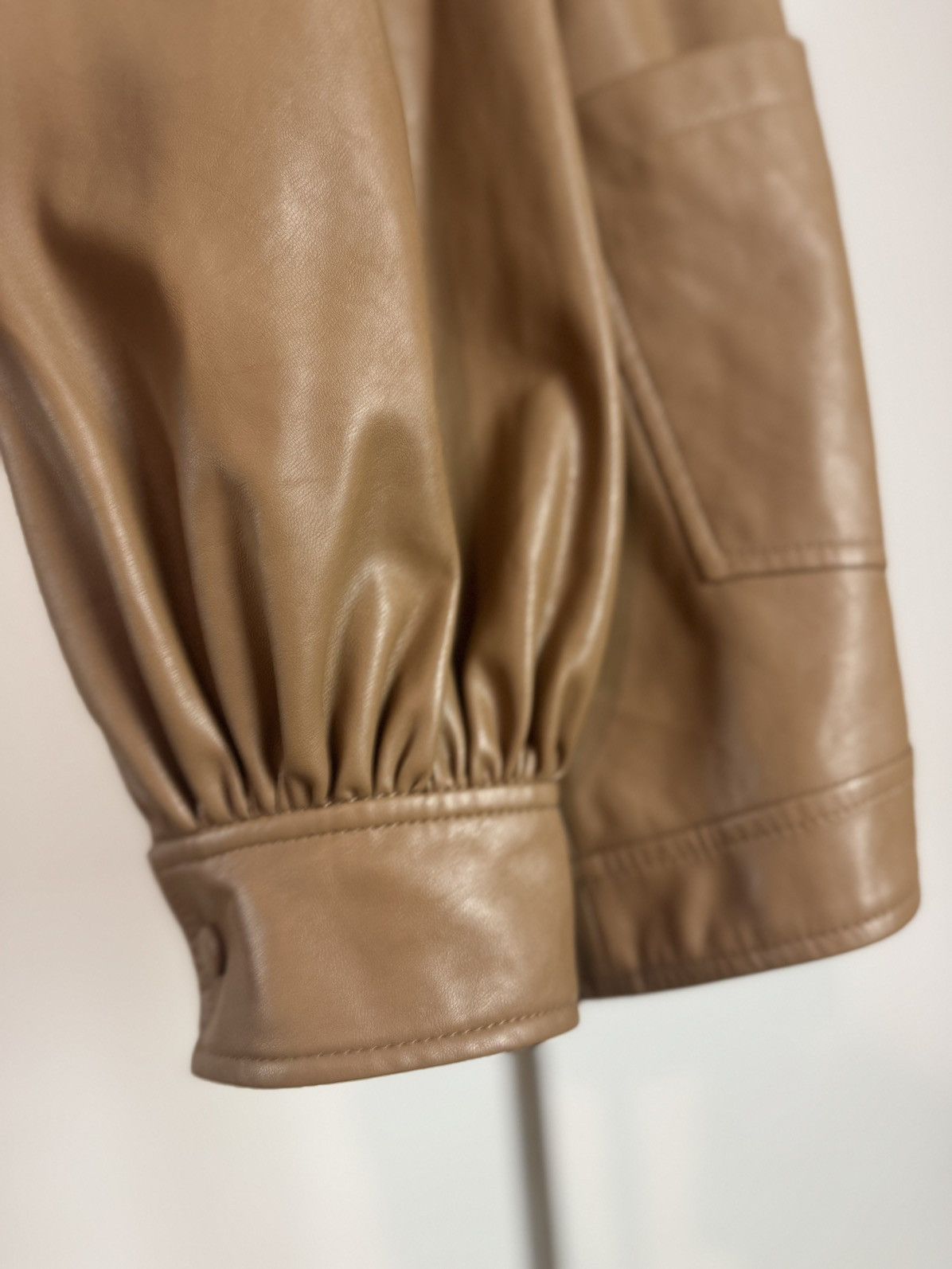 Samsoe Samsoe Camel Vestine soft faux leather Jacket with belt Size XL / US 12-14 / IT 48-50 - 9 Thumbnail