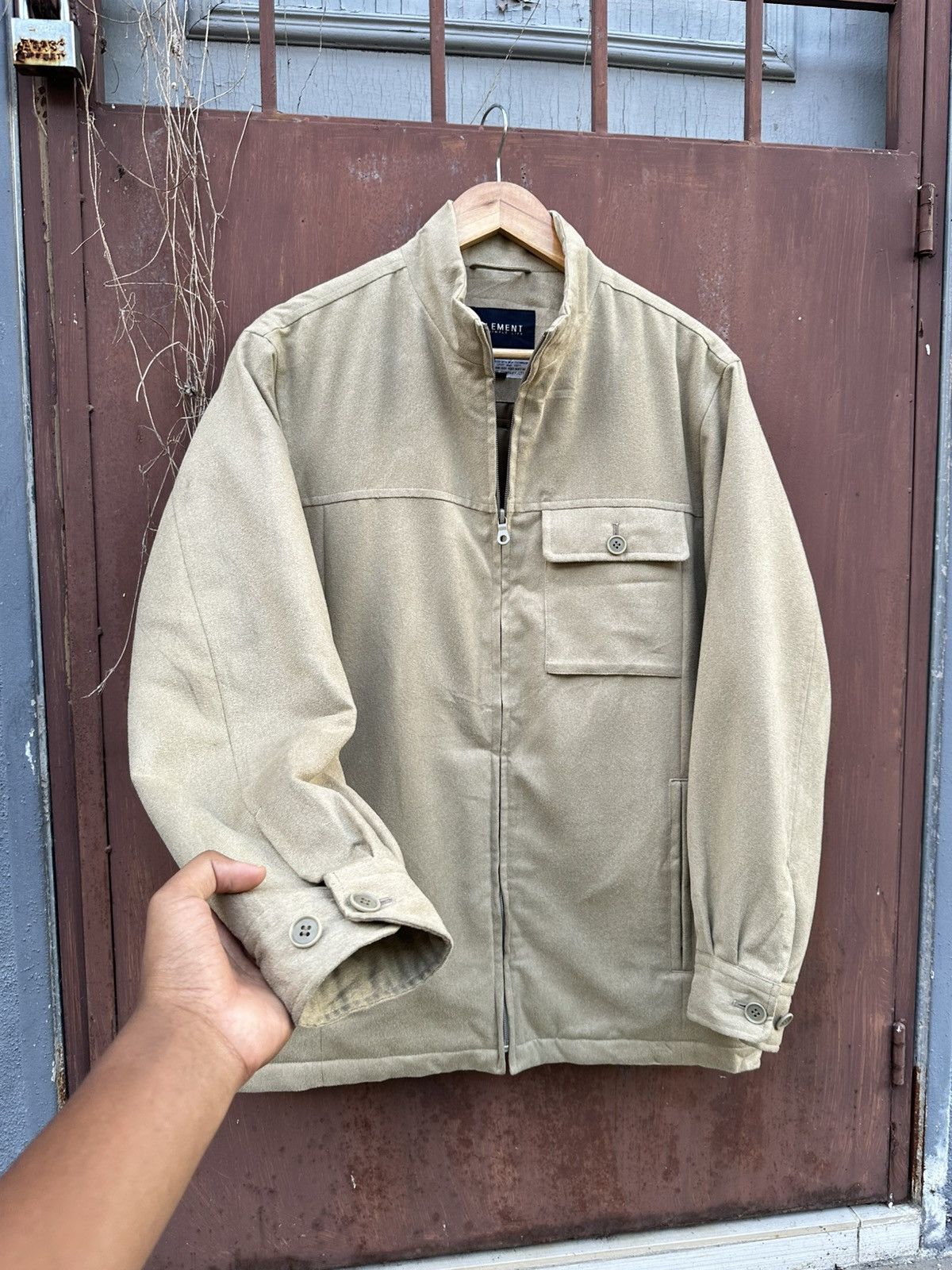 Vintage 👹Vintage Element Zipper Suede Utility Jacket Size US L / EU 52-54 / 3 - 6 Thumbnail