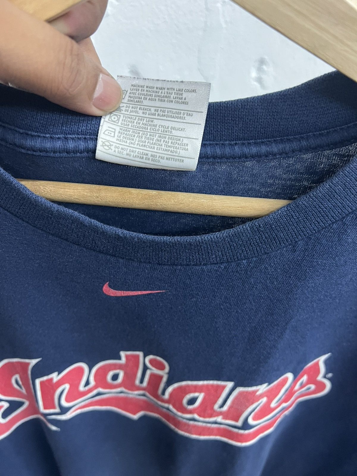 MLB × Nike × Vintage Vintage Rare Y2K Nike Indians MLB Tee Size US L / EU 52-54 / 3 - 10 Thumbnail