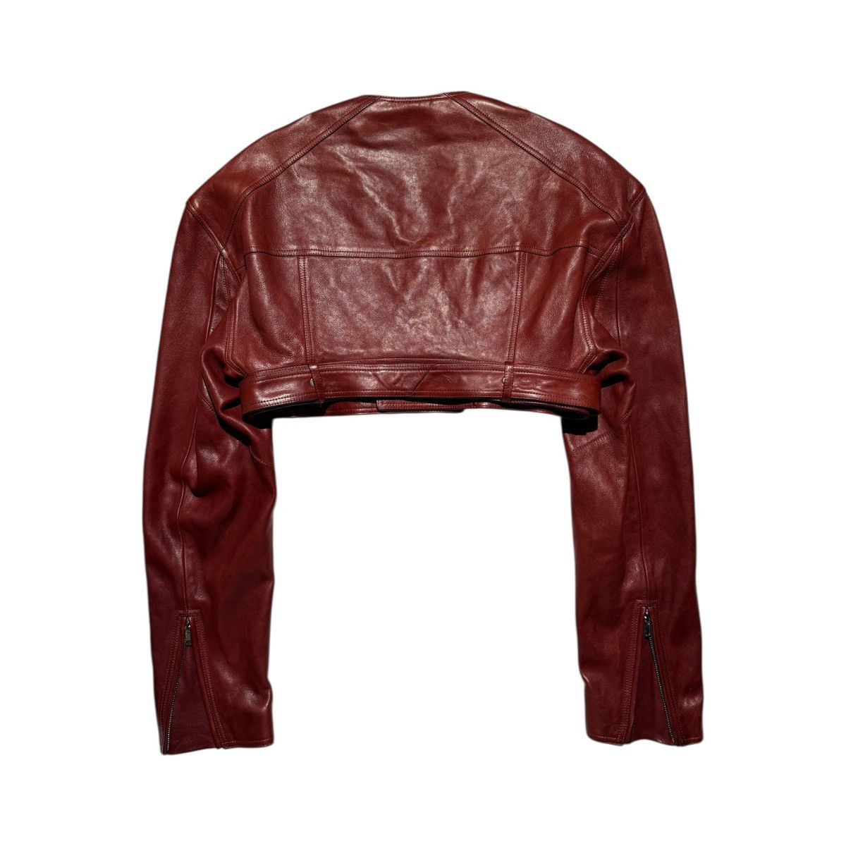 Rick Owens $3,500 Cropped leather biker jacket Size US S / EU 44-46 / 1 - 4 Thumbnail