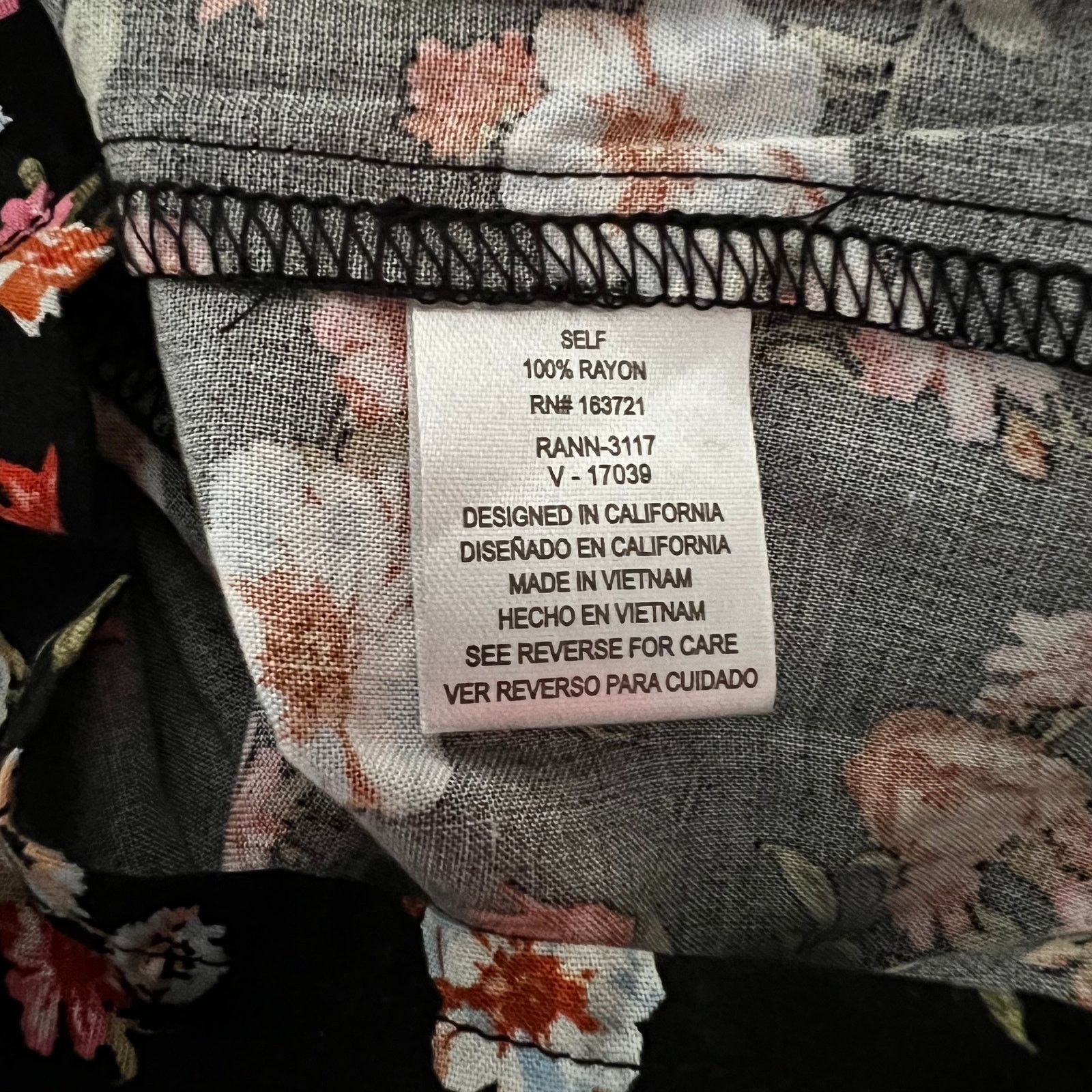 Other Kingston Grey Black Multicolor Floral Ruffled Jumpsuit, XXS Size 28" / US 6 / IT 42 - 7 Thumbnail