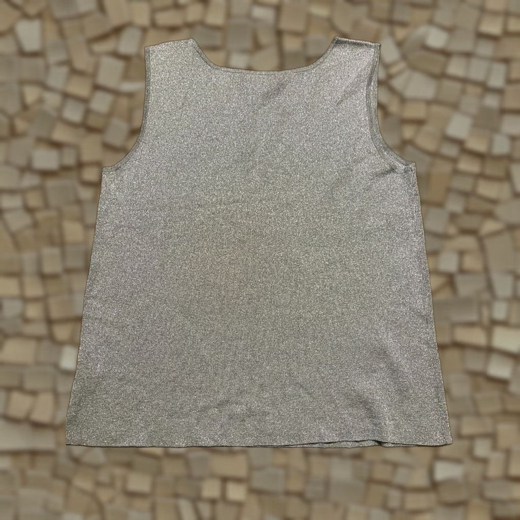 Coldwater Creek Coldwater Creek Tank Top Women's Large Gray Sleeveless Round Neck Basic Casual Size L / US 10 / IT 46 - 1 Thumbnail