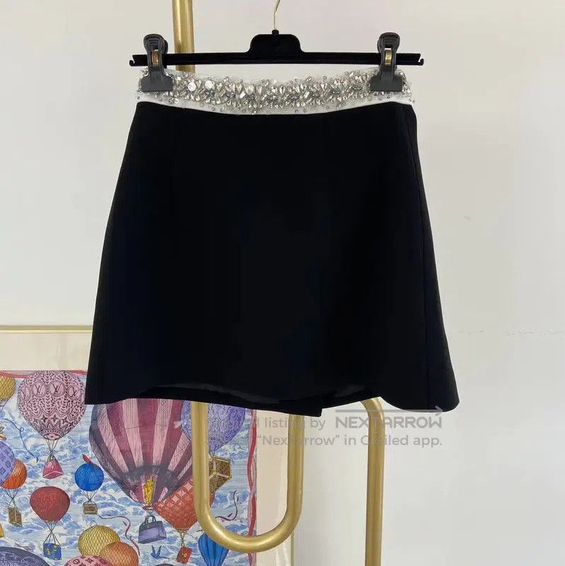 Miu Miu Miu Miu Black Acetate Women's Skirt . Size 28" / US 6 / IT 42 - 1 Thumbnail