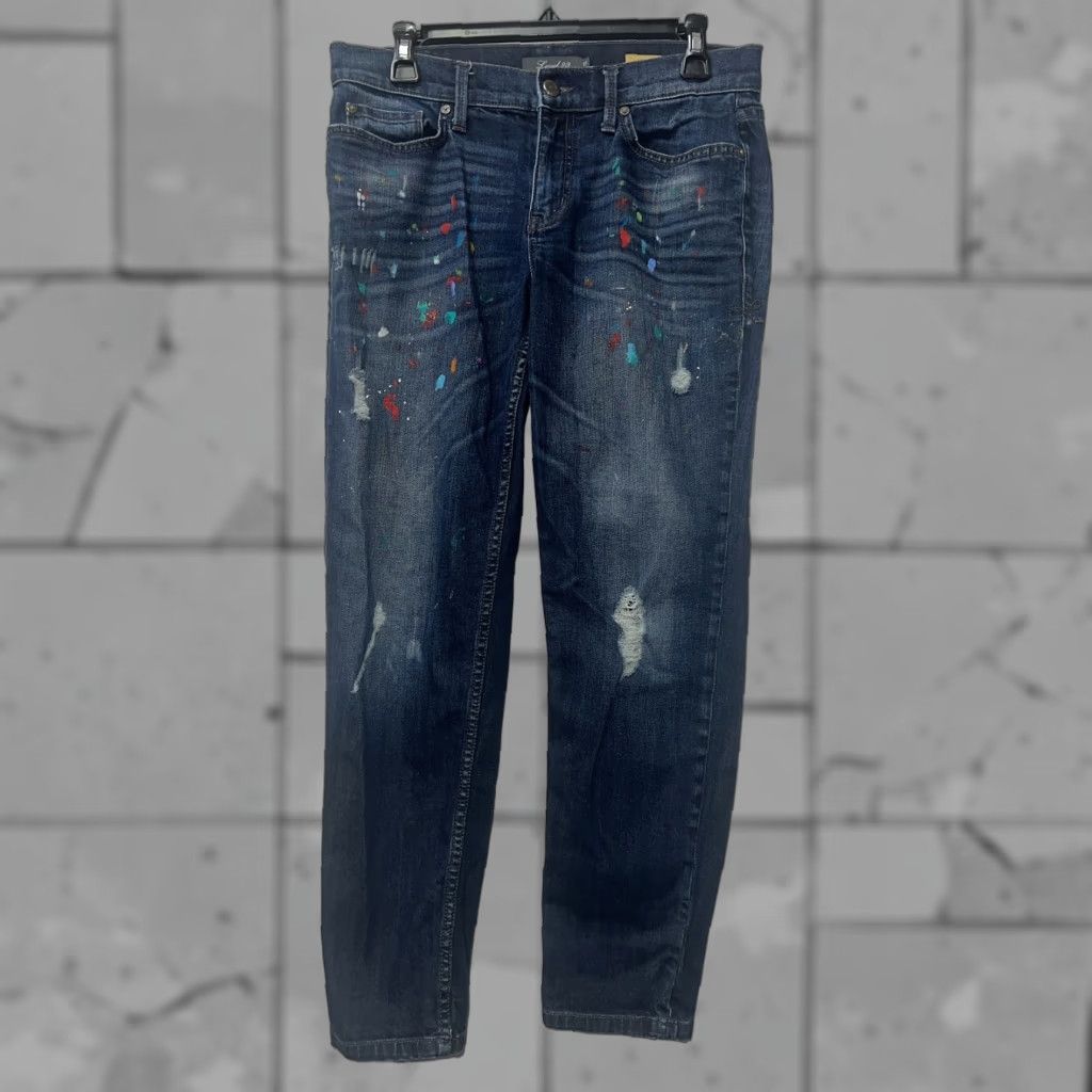 Vintage VINTAGE Level 99 Sienna Tomboy Paint Splatter Jeans Womens 27 x28 Blue Skinny 27 Womens Jeans Size 27" / US 4 / IT 40 - 1 Thumbnail