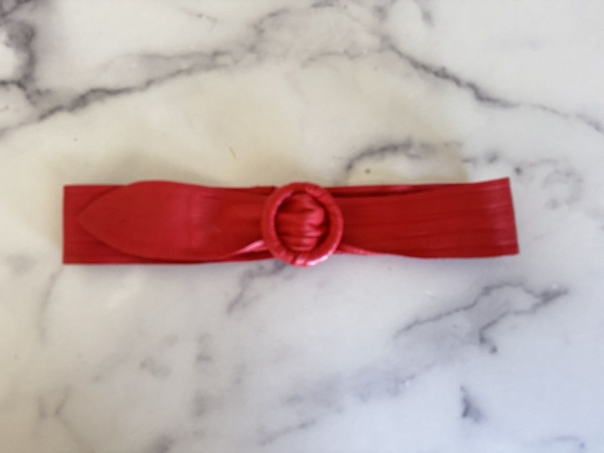 Vintage Vintage '90s brick red adjustable belt women’s x-small vegan Size ONE SIZE - 3 Thumbnail