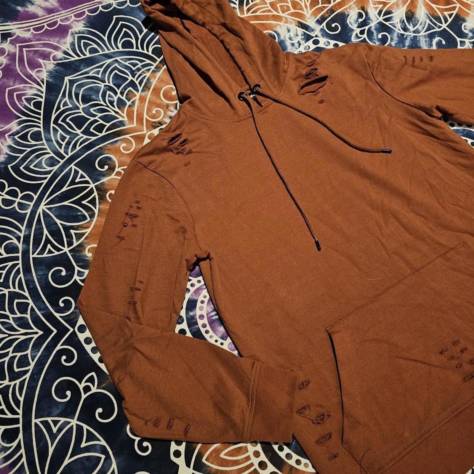 Carbon CARBON MENS DISTRESSED MEDIUM SWEATSHIRT BURNT ORANGE Size US M / EU 48-50 / 2 - 2 Thumbnail