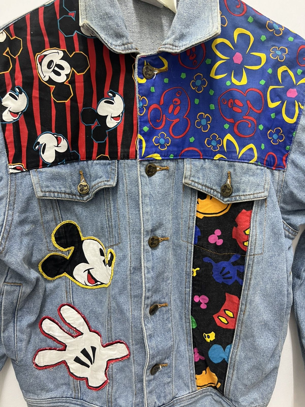 Mickey Mouse × Vintage Vintage Mickey Mouse Denim Jacket Size US S / EU 44-46 / 1 - 3 Thumbnail