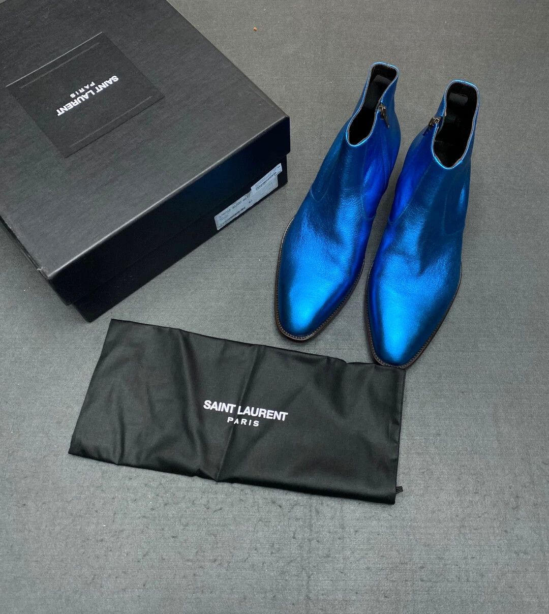 Saint Laurent Paris SAINT LAURENT SLP blue boots 43 NEW RARE Size US 10 / EU 43 - 1 Thumbnail