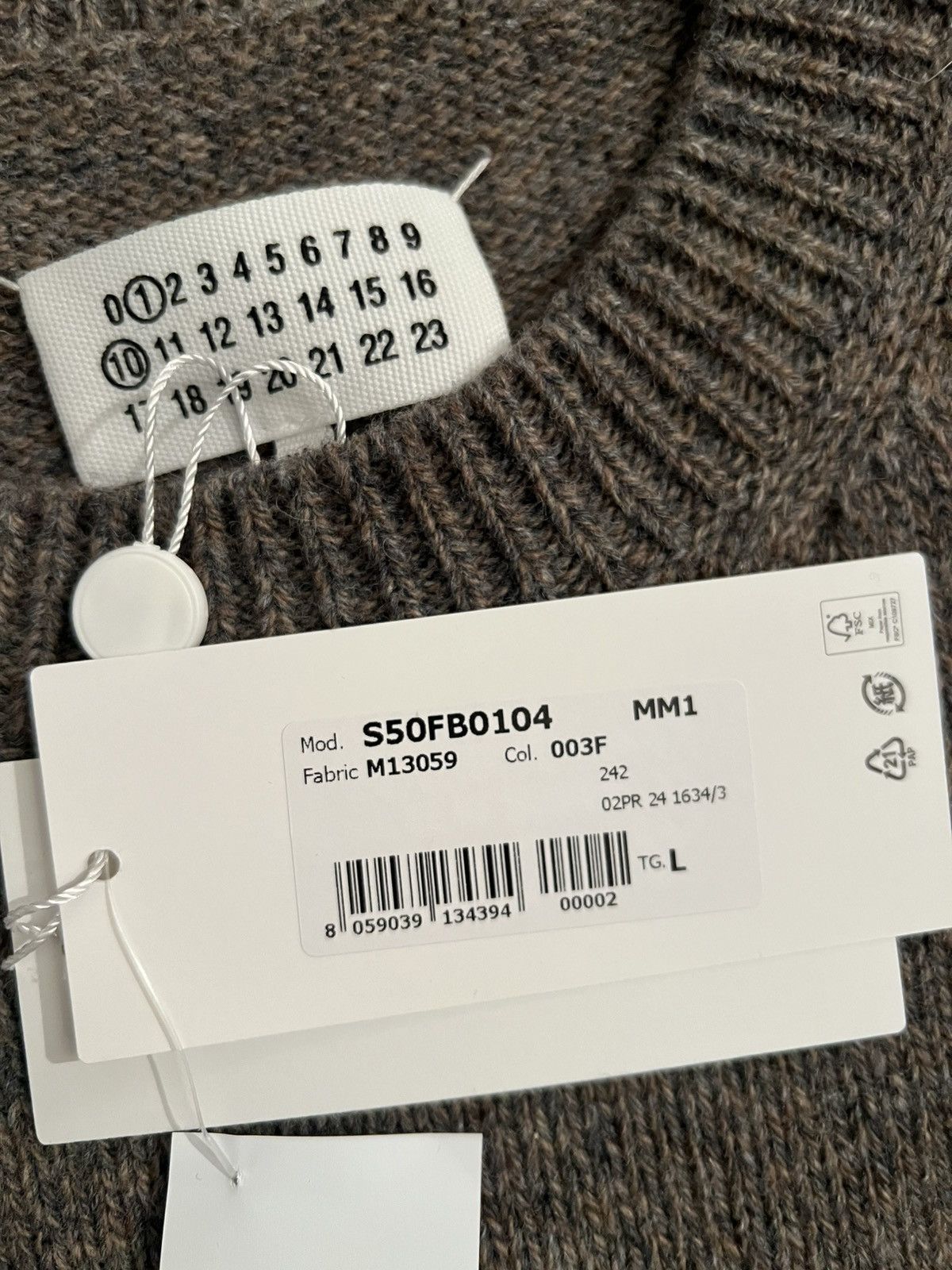 Maison Margiela NEW L Marled Wool Crewneck Sweater Vest Knit Soft Size US L / EU 52-54 / 3 - 9 Thumbnail