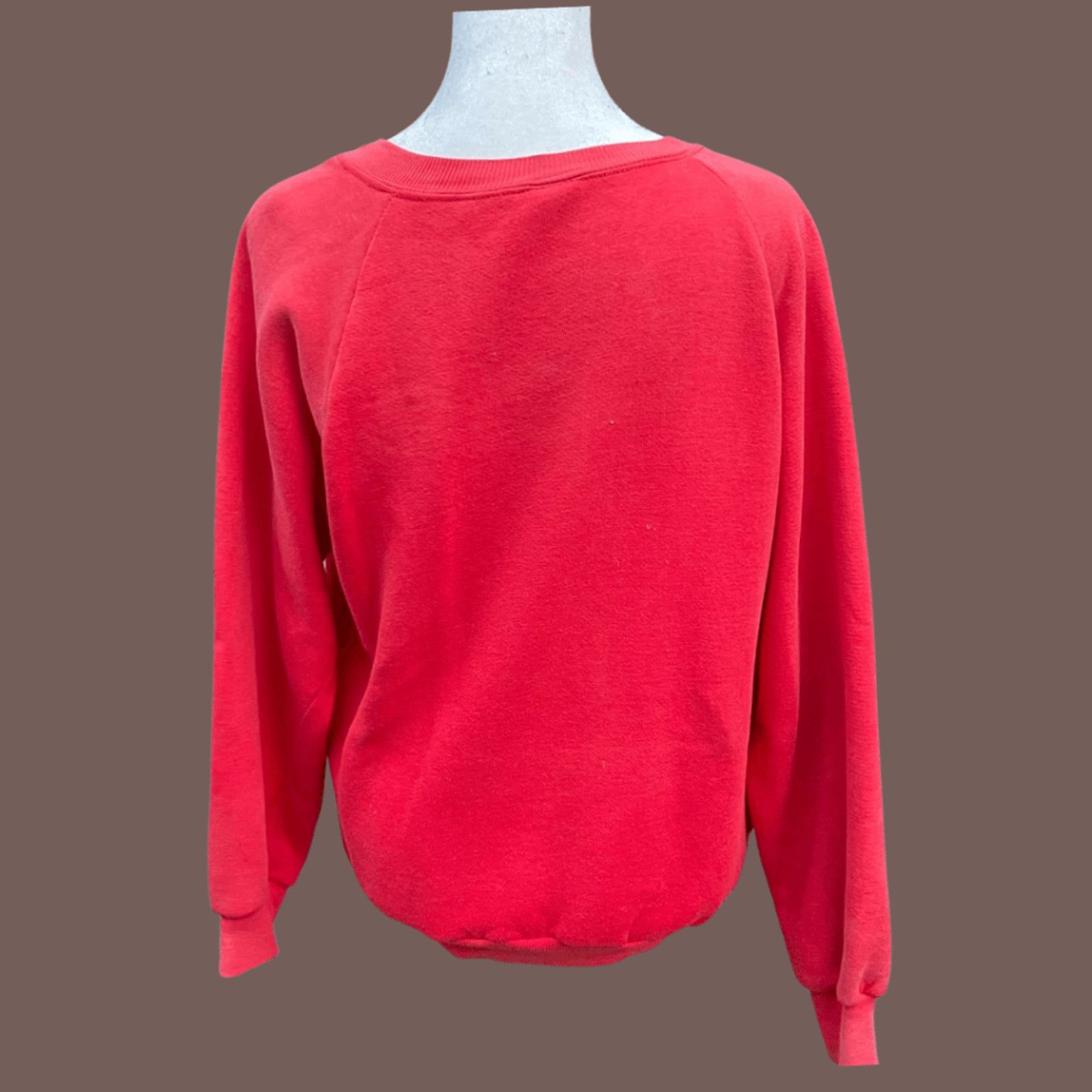 Jerzees × Vintage VTG Graphic Sweatshirt | Jerzees Red Whale Print | 80s USA Size M / US 6-8 / IT 42-44 - 2 Thumbnail