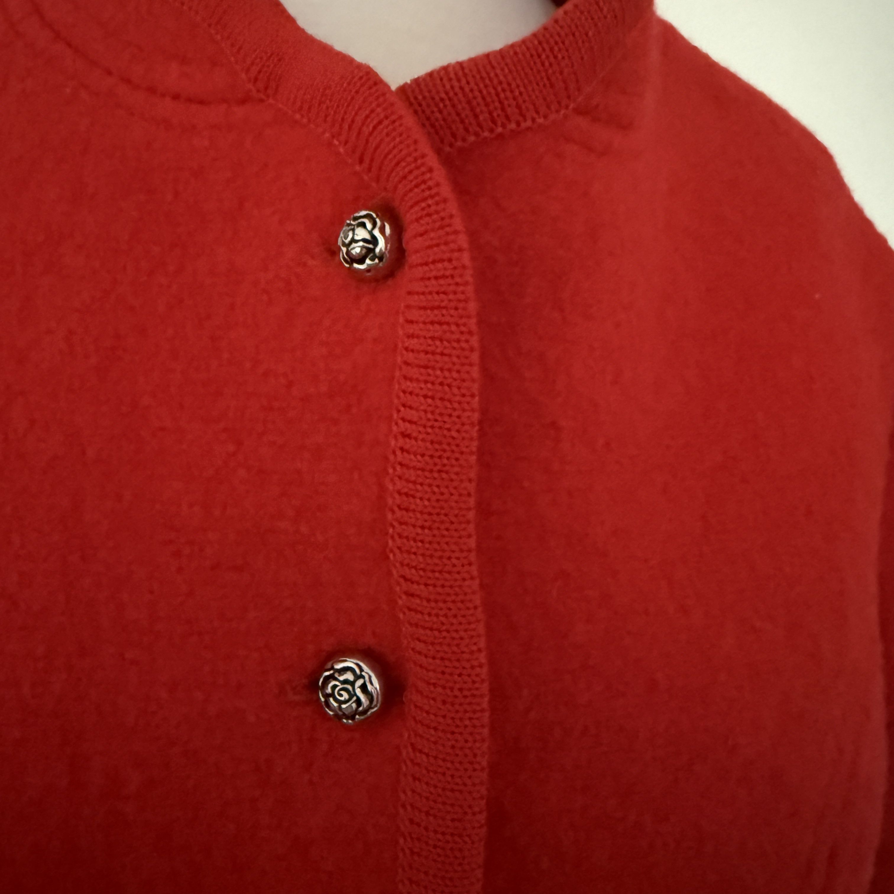Other VTG German Cherry Red Boiled Wool Jacket Trachten Alpine Size S / US 4 / IT 40 - 7 Thumbnail