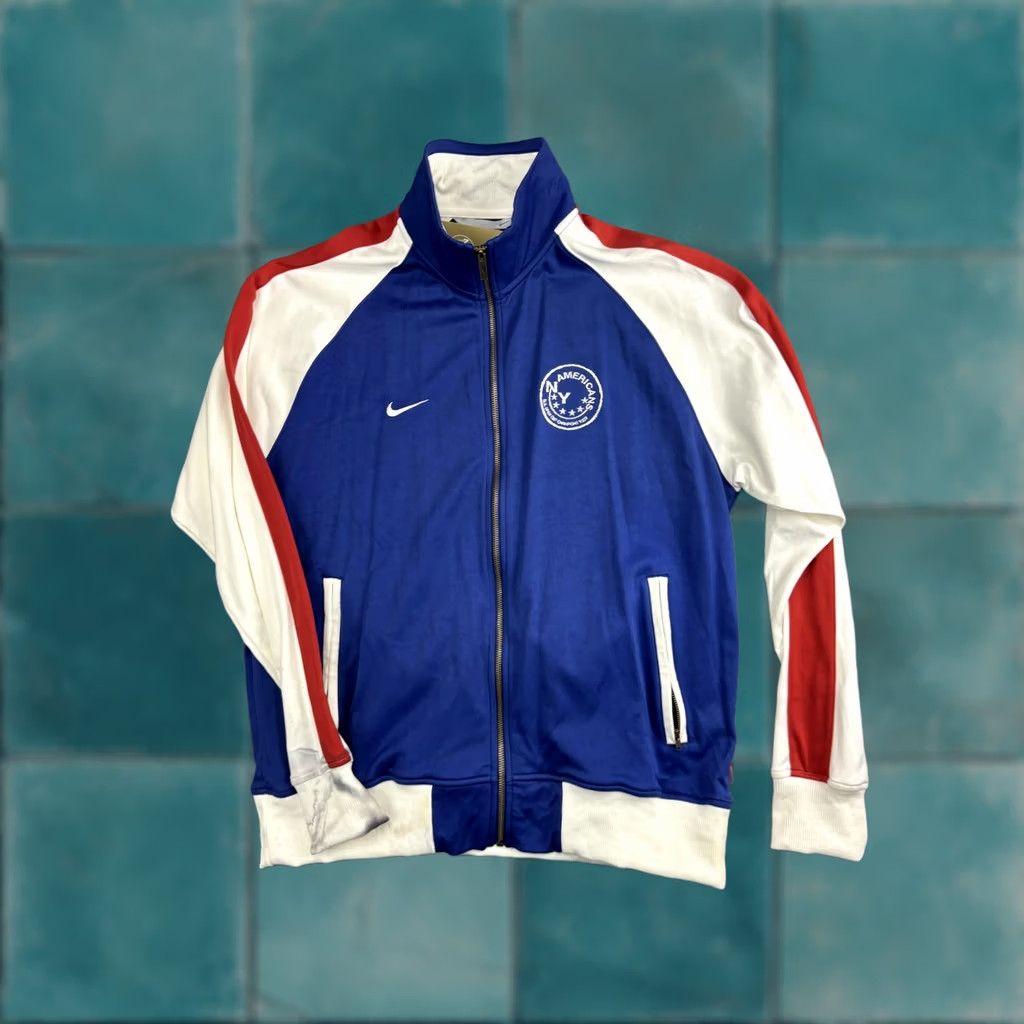 Nike Nike Jacket Mens XL Blue Red White NY Americans Soccer Track Full Zip 2005 Vintage Retro 00s Size US XL / EU 56 / 4 - 1 Thumbnail