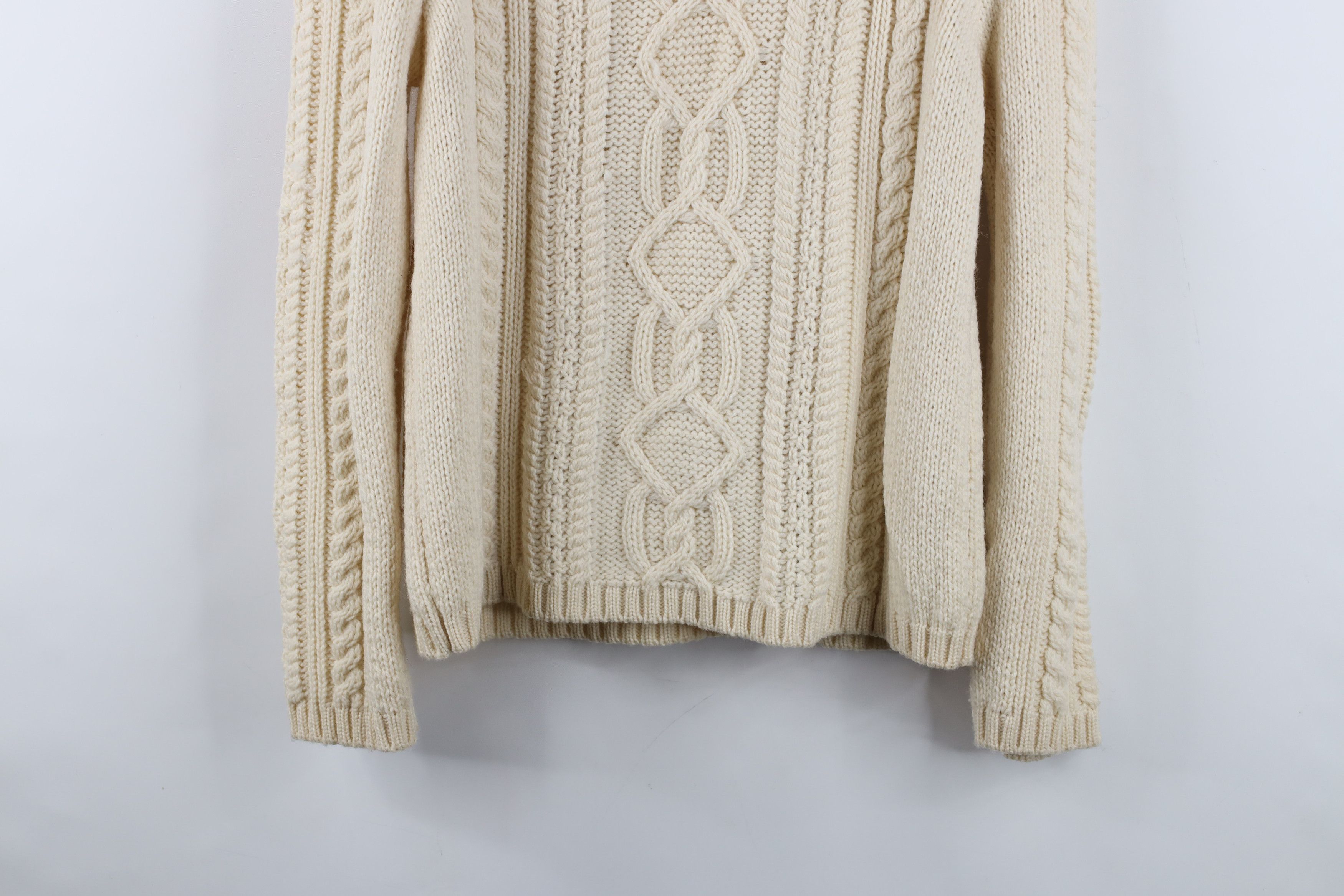 Vintage Vintage 90s Streetwear Knit Fisherman Turtleneck Sweater Size S / US 4 / IT 40 - 14 Thumbnail