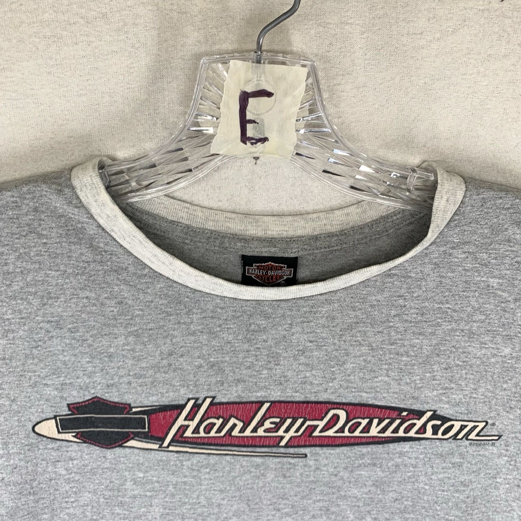 Harley Davidson VINTAGE Harley-Davidson T-Shirt Men Oversized Medium Crew Neck Graphic Logo 90s Eagle Back Gray Size US M / EU 48-50 / 2 - 5 Thumbnail