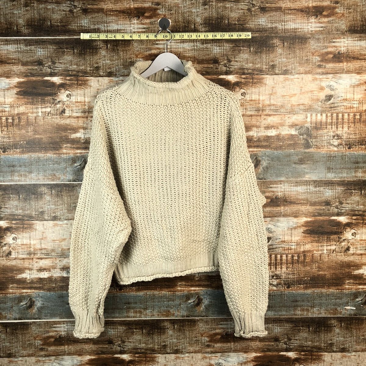 Aran Isles Knitwear La Hemme Turtle Neck cable crochet Knitwear #A2488 Size US M / EU 48-50 / 2 - 1 Thumbnail