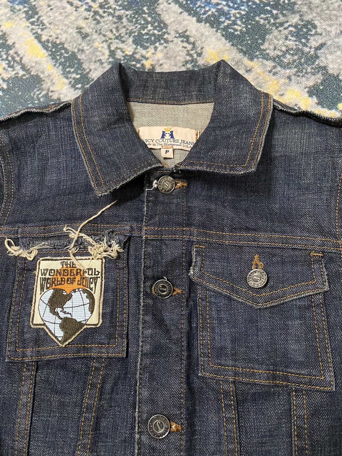 Juicy Couture × Juicy Couture Jeans × Vintage RARE Vintage Juice Couture Denim Jacket Woman Size S / US 4 / IT 40 - 2 Thumbnail