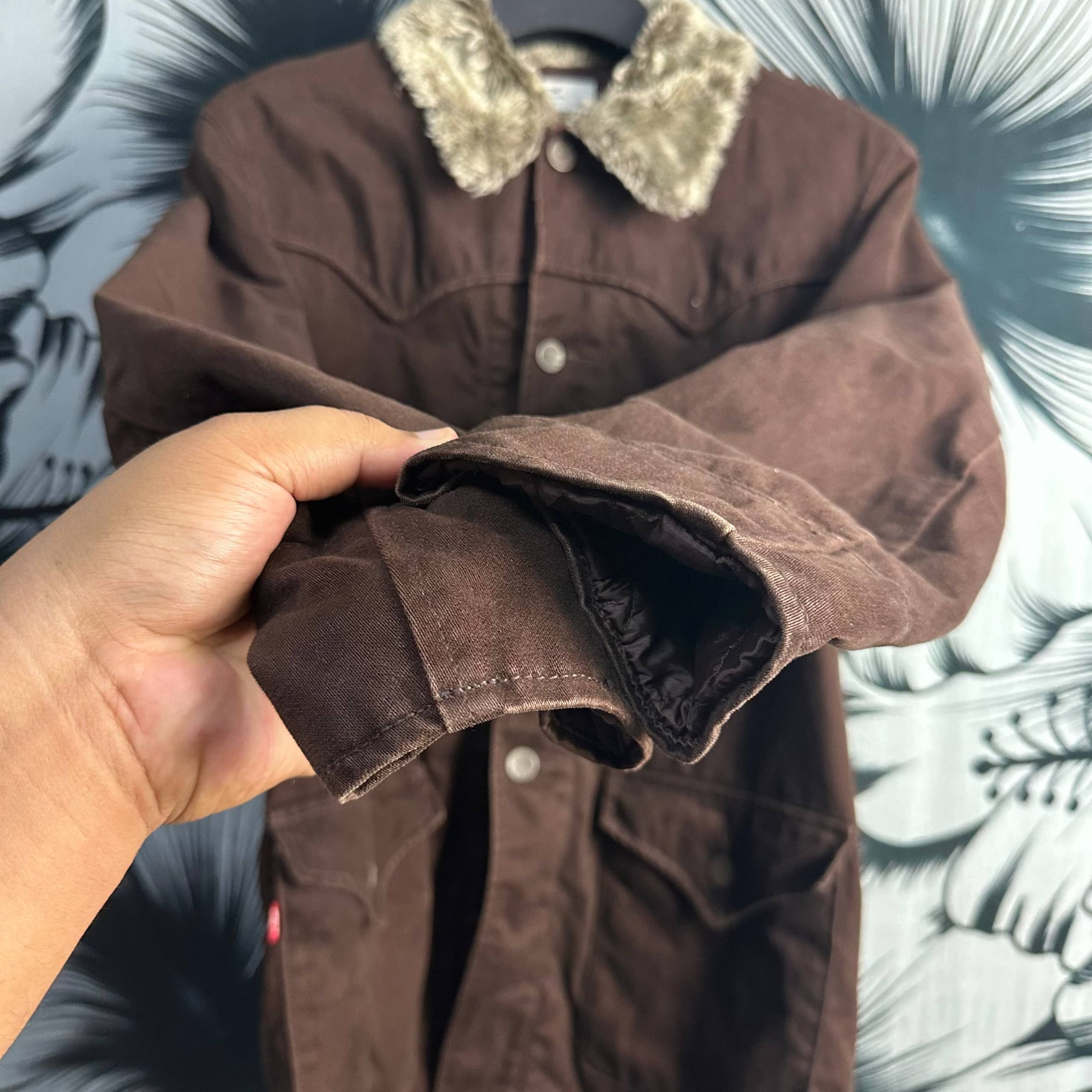 Levi's Rare Vintage Levi's Red Tab Boa Fur Collar Coverall Jacket Size US L / EU 52-54 / 3 - 4 Thumbnail