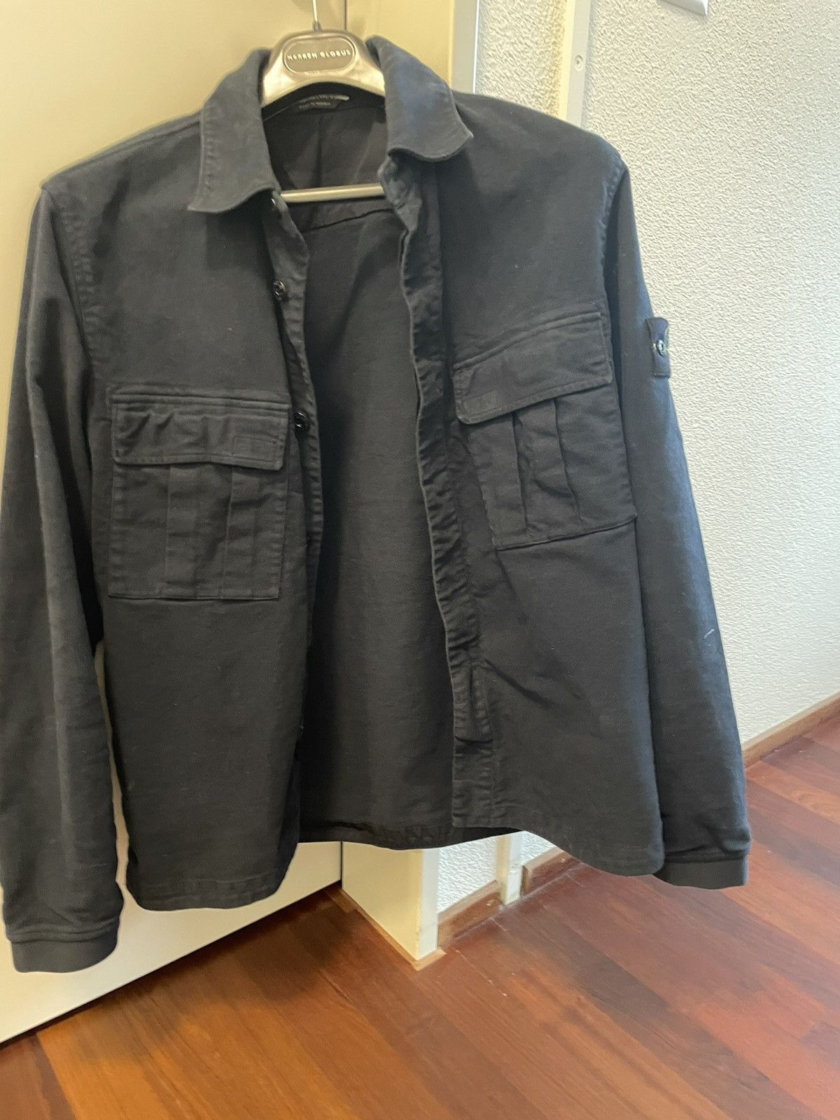 image of Dark Blue Stone Island Jacket, Men's (Size Medium)