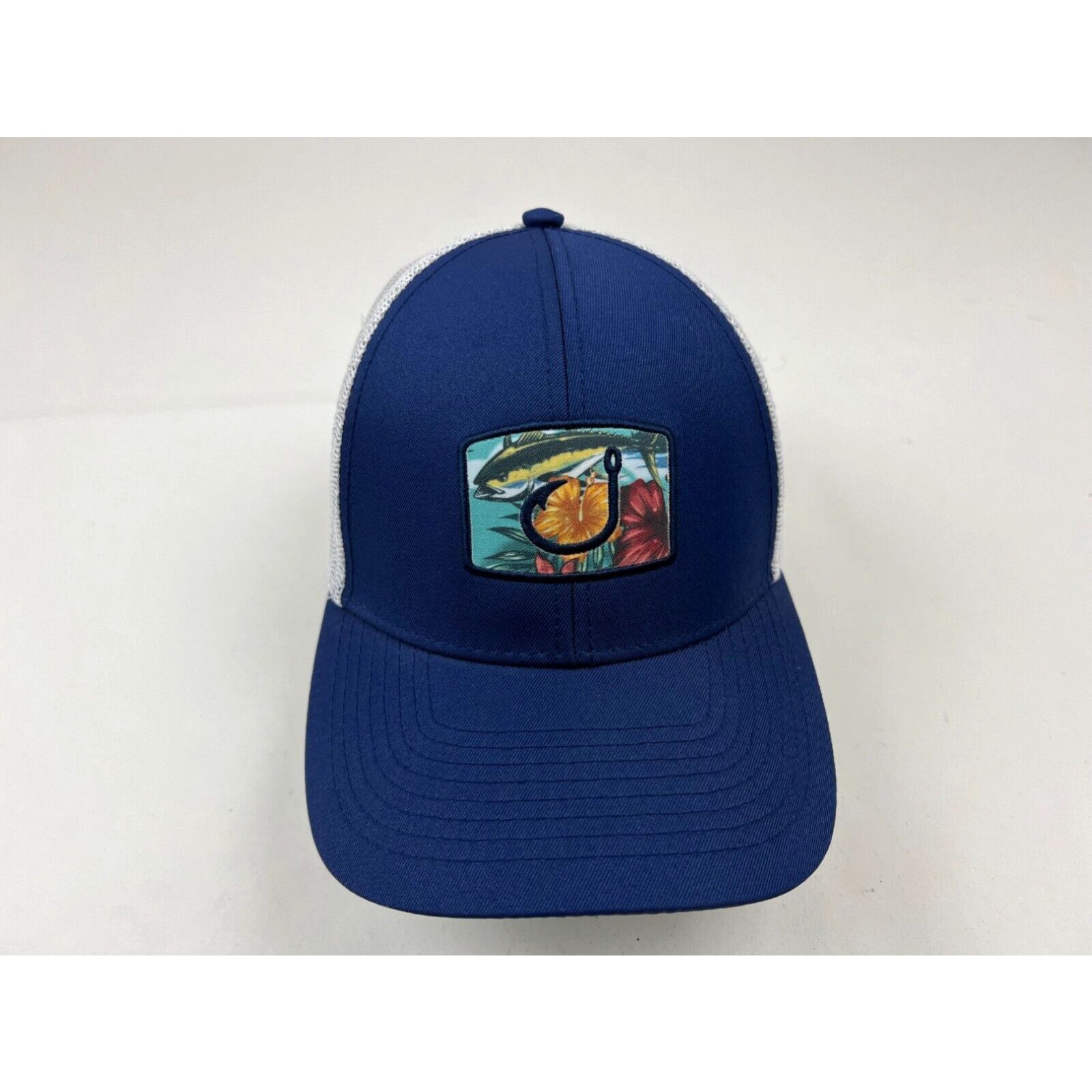 Lotto Fishing Hat Cap Snapback Blue White Adjustable Trucker Casual Adult  Mens Avid