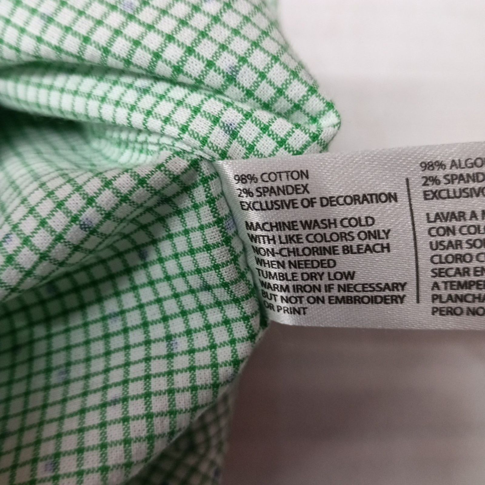 U.S. Polo Assn. U.S. Polo Assn. Woven Shirt Men's S Stretch Green Checkered Size US S / EU 44-46 / 1 - 6 Thumbnail