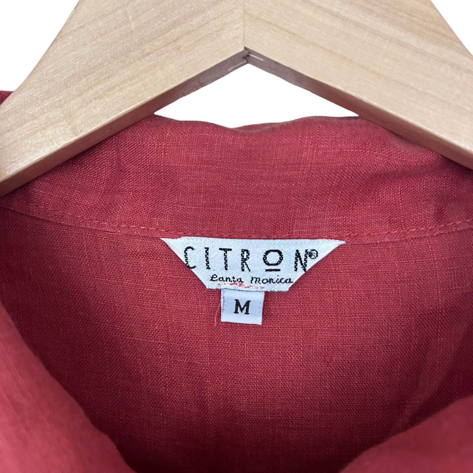 Other Citron Santa Monica Orange Butterfly Linen Button Front Top Size M / US 6-8 / IT 42-44 - 2 Thumbnail