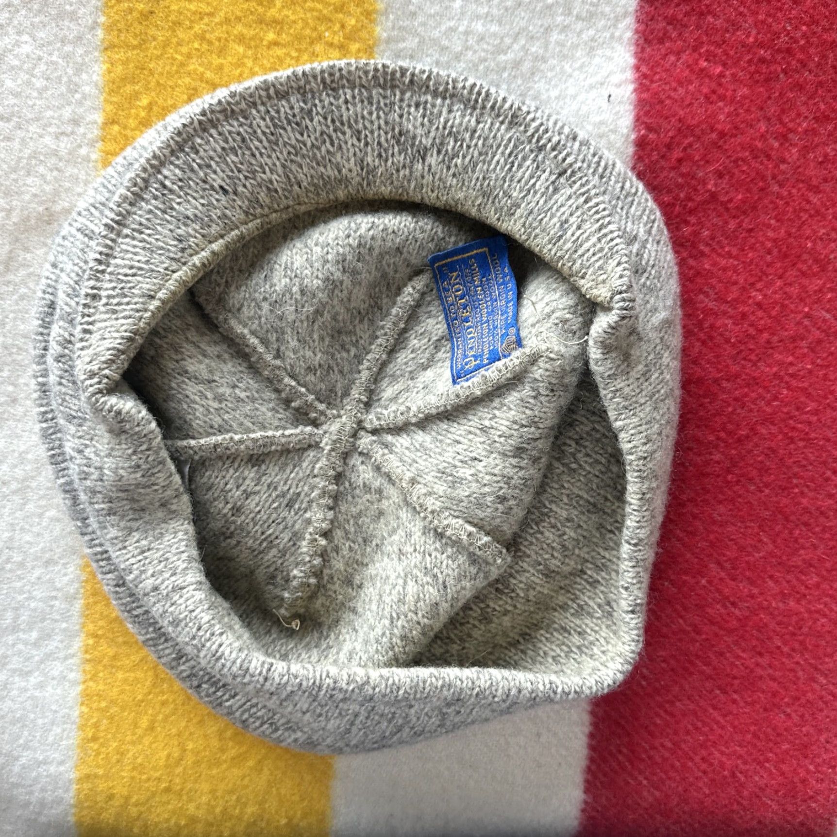 Pendleton Vintage Pendleton Newsboy Cap Wool Hat Mens Gray One Size USA Made Wool Cap - Newsboy/Flat Cap Mens USA 90s Style Size ONE SIZE - 3 Thumbnail